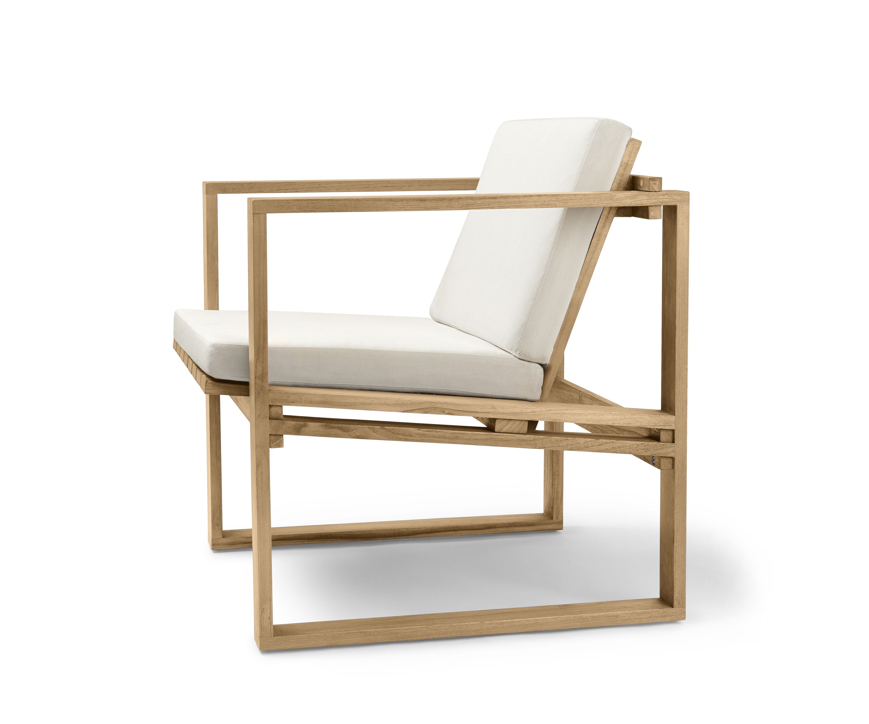Bodil Kjaer Sessel für den Außenbereich von Carl Hansen & Søn aus Teakholz mit Polster.
