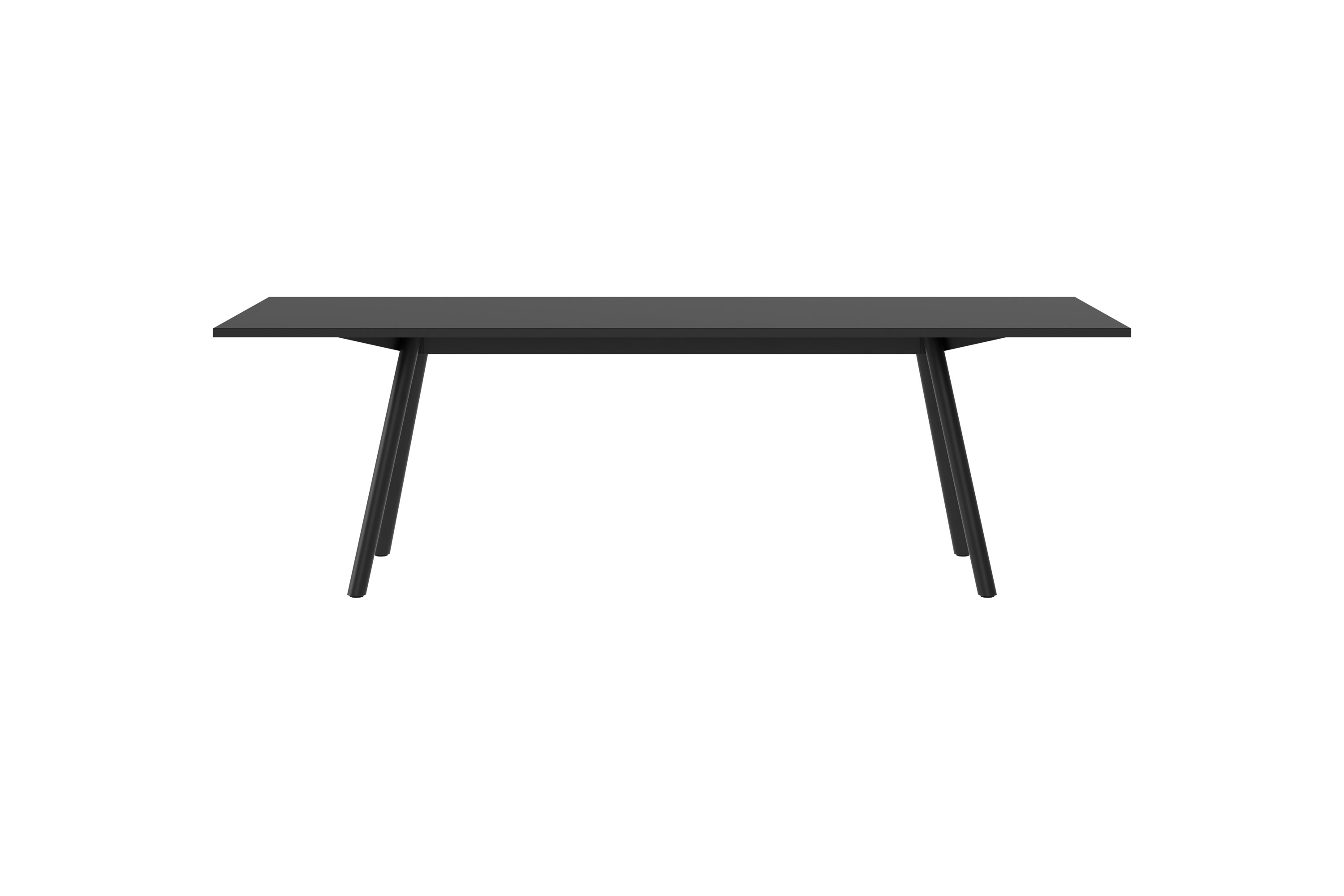 Schwarzer New Tendency Masa Tisch mit minimalistischem Design und geraden Linien für Esszimmer oder Büro.
