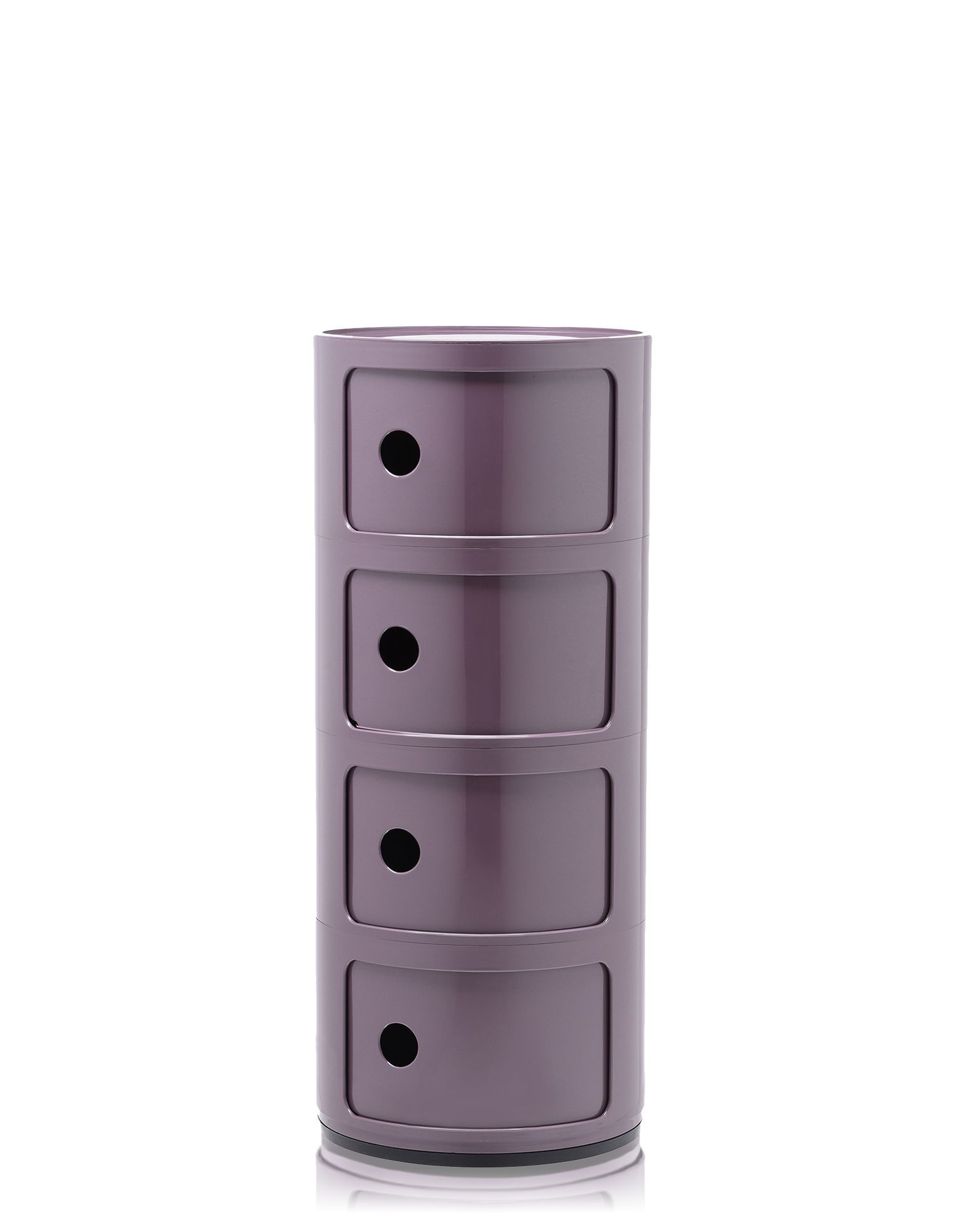 Componibili von Kartell: Violettes 4-er Element, ein modulares Aufbewahrungsmöbel für Wohnzimmer und Büro.