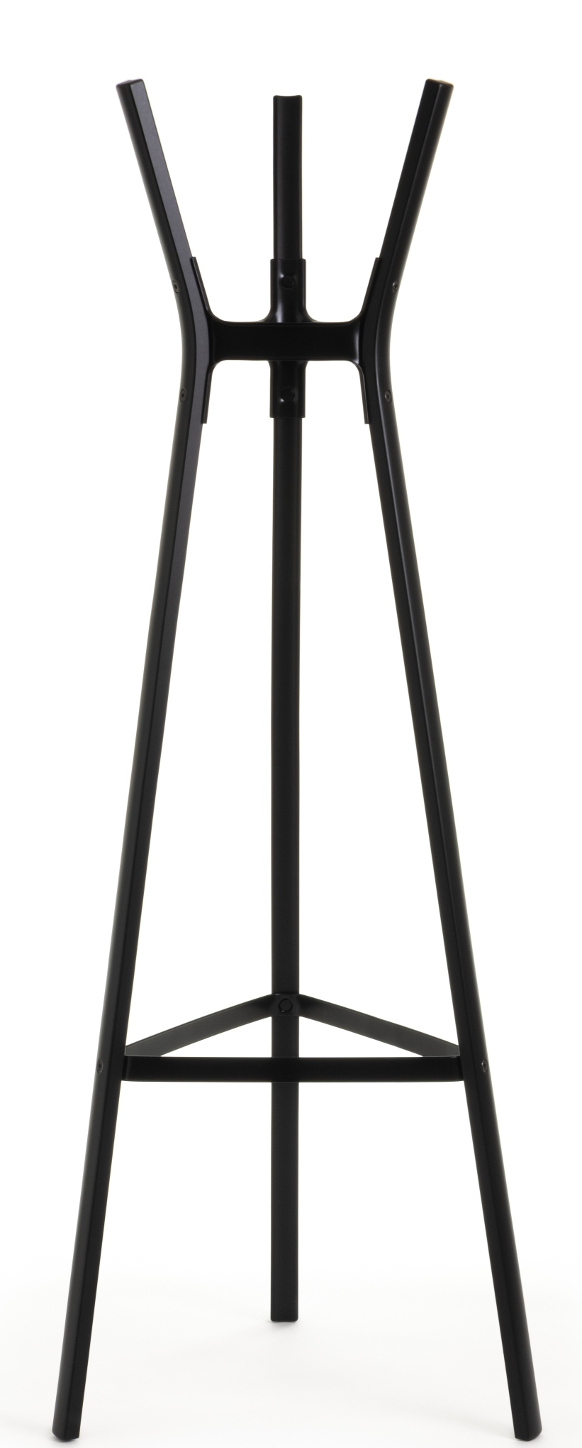Schwarzer Steelwood Coat Stand Garderobenständer von Magis, moderne Garderobe aus Stahl und Holz für Flur und Büro.