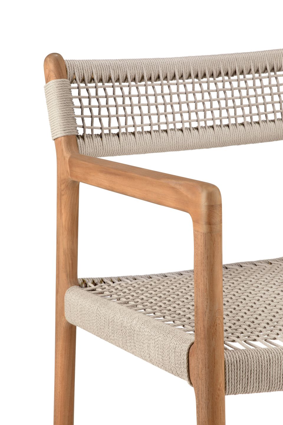 Jack Woven Outdoor-stoel van teakhout van Ethnicraft