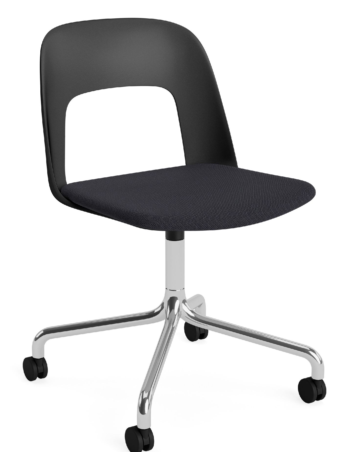 Layout Side Chair 163 draaistoel met vier poten van Hay