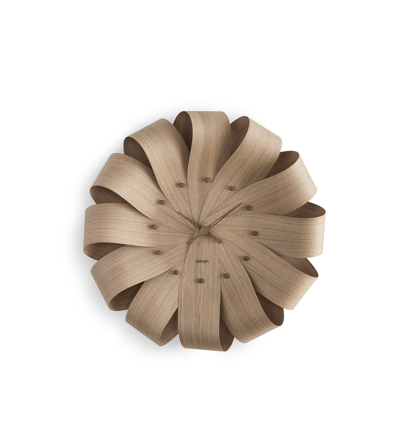 Nomon Brisa Wanduhr aus Holz, modernes Design, dekorative Wanduhr für Wohnzimmer und Büro.