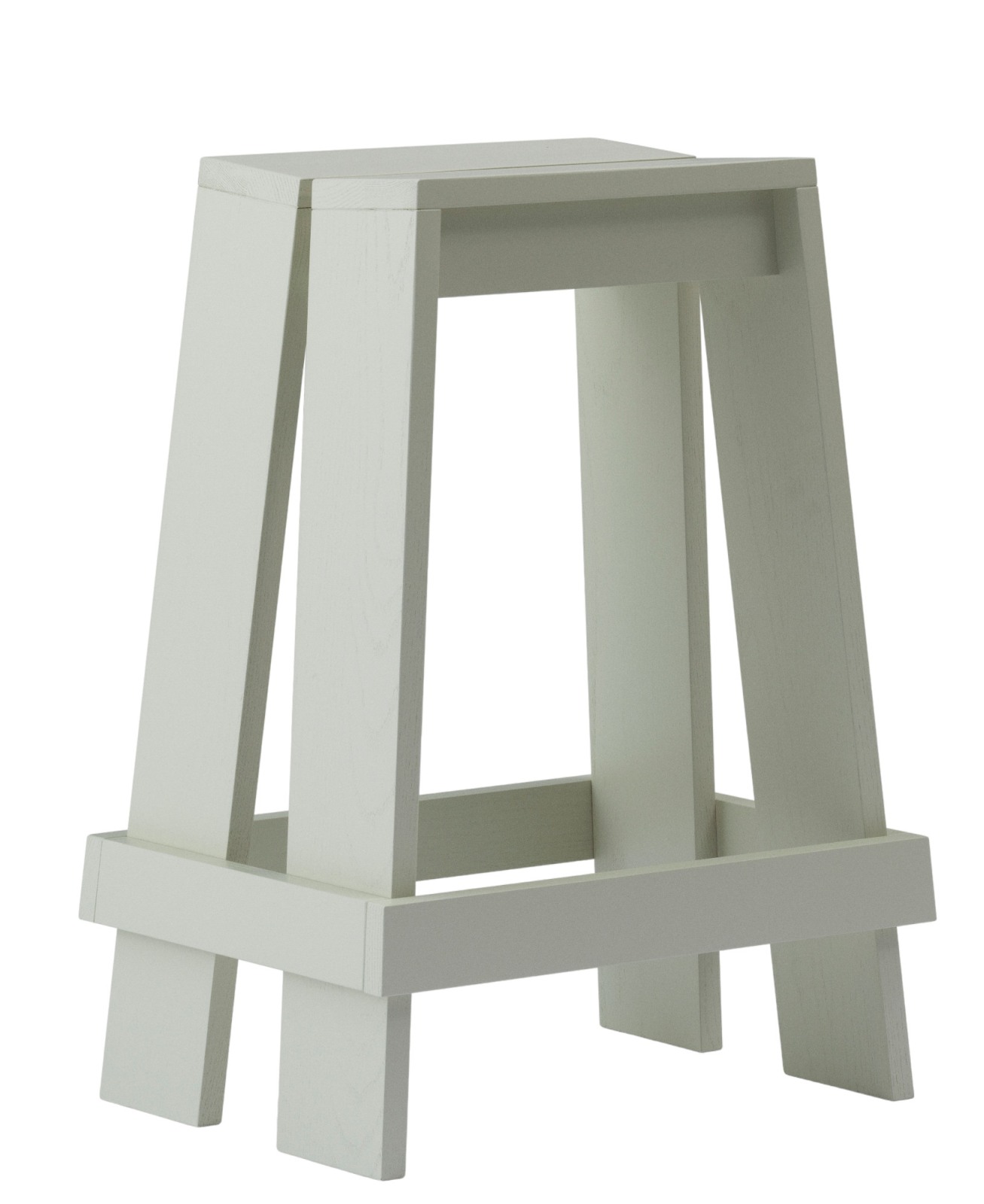 Normann Copenhagen Let Barhocker H 65 cm, hellgrauer Holz-Barstuhl mit minimalistischem Design für moderne Küchen.