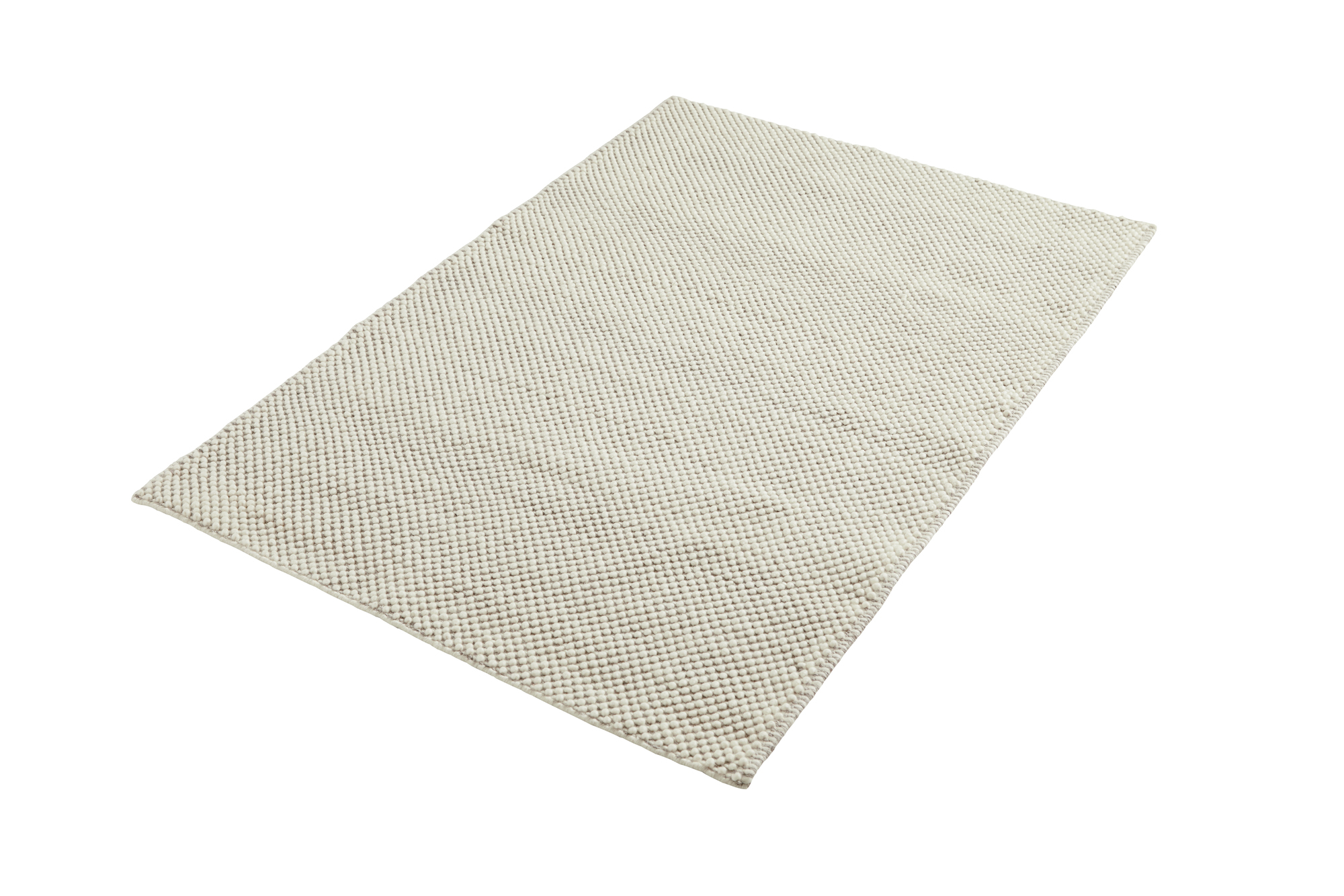 Weißgrauer Tact Teppich von Woud, 170 x 240 cm, ein stilvoller, moderner Teppich.