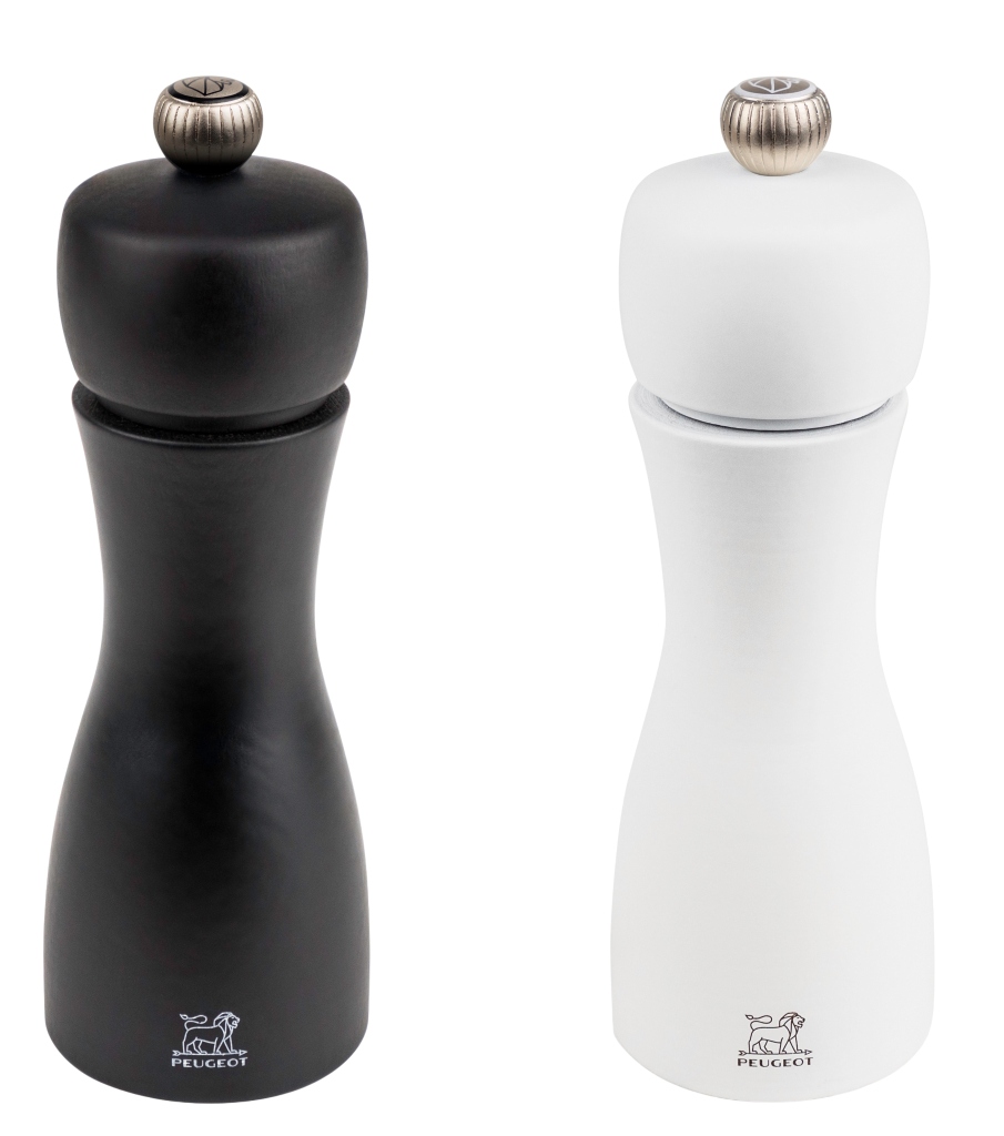 Duo Tahiti wit en zwart Duo zout- en pepermolen Peugeot