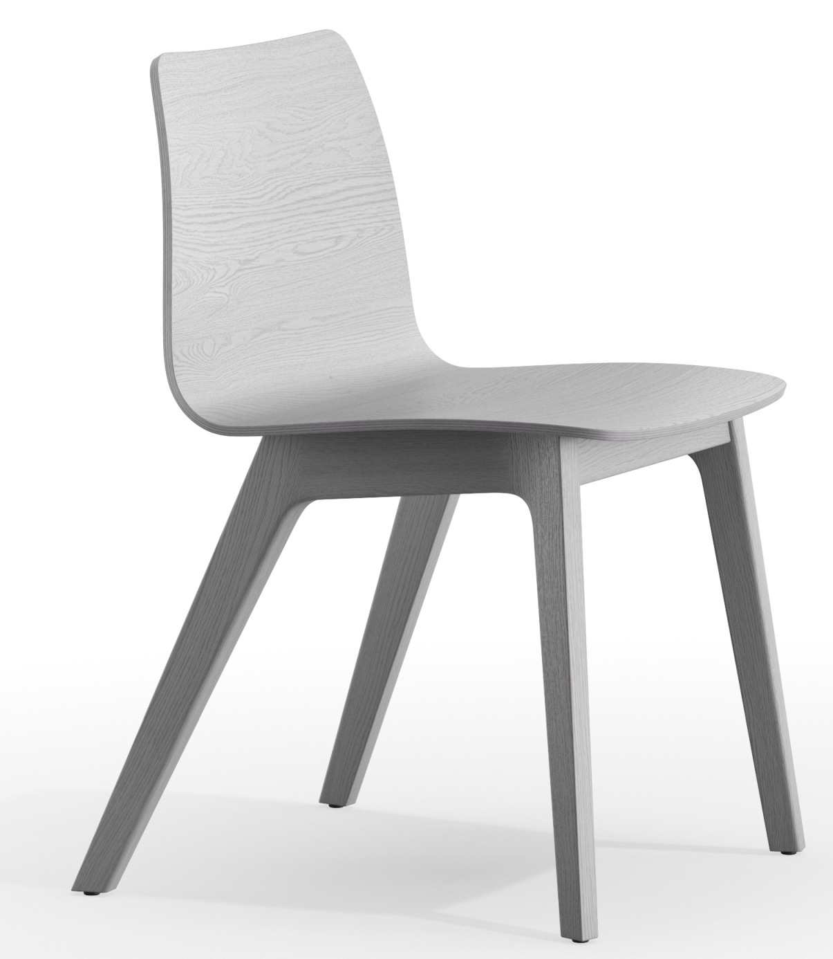 Morph Plus Holzstuhl von Zeitraum, moderner Holzstuhl mit gebleichter Esche und minimalistischem Design.