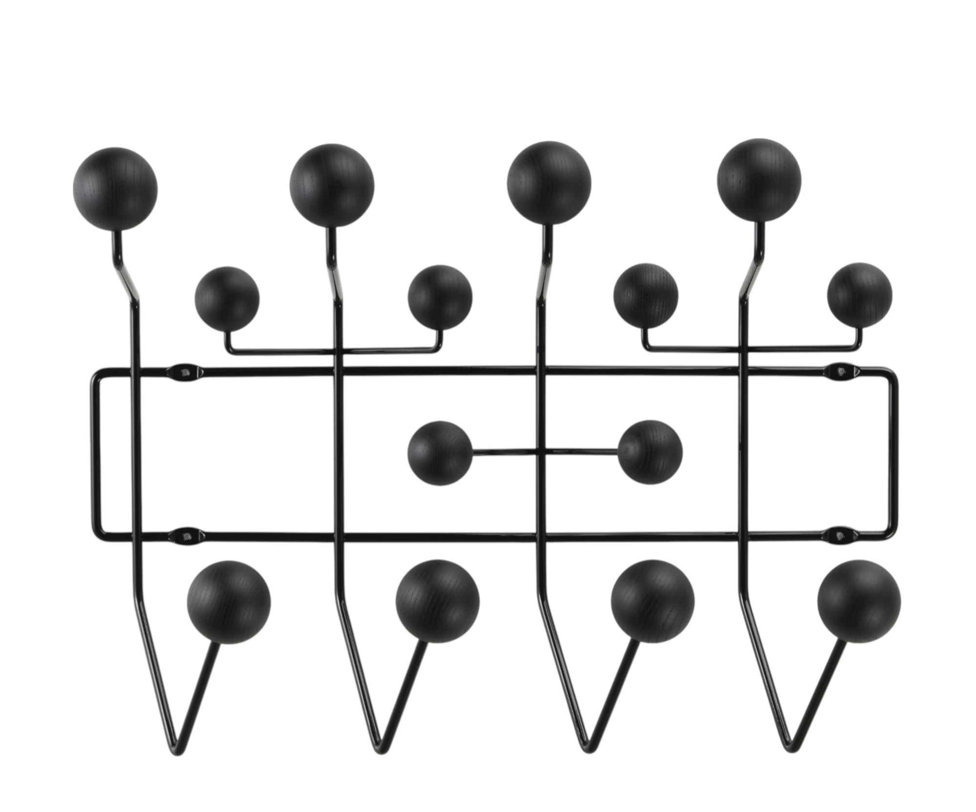 Eames Hang it all kapstok, essenhout zwart, Vitra 