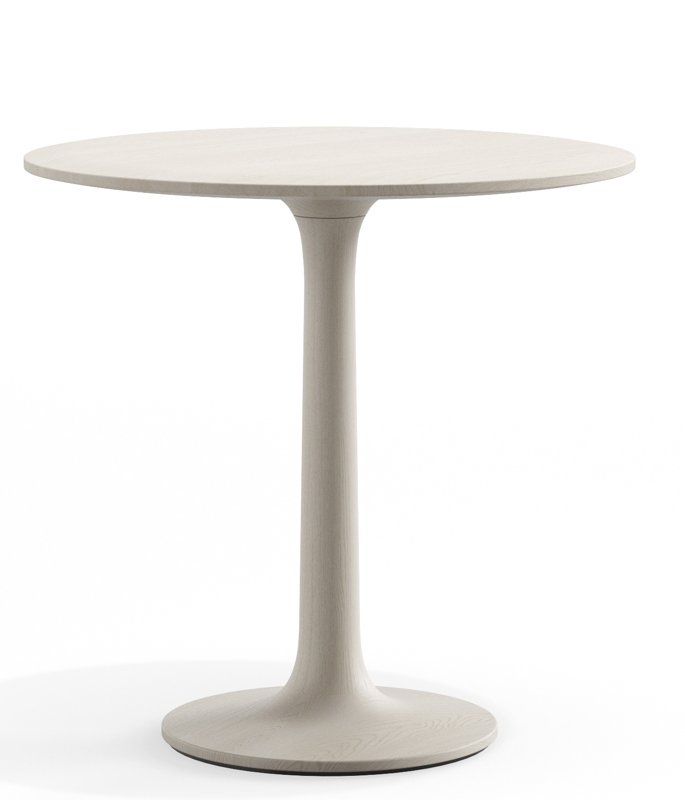 Turntable Couch Beistelltisch Zeitraum, runder Holztisch mit Mittelfuß, ideal als Wohnzimmertisch oder Nachttisch.