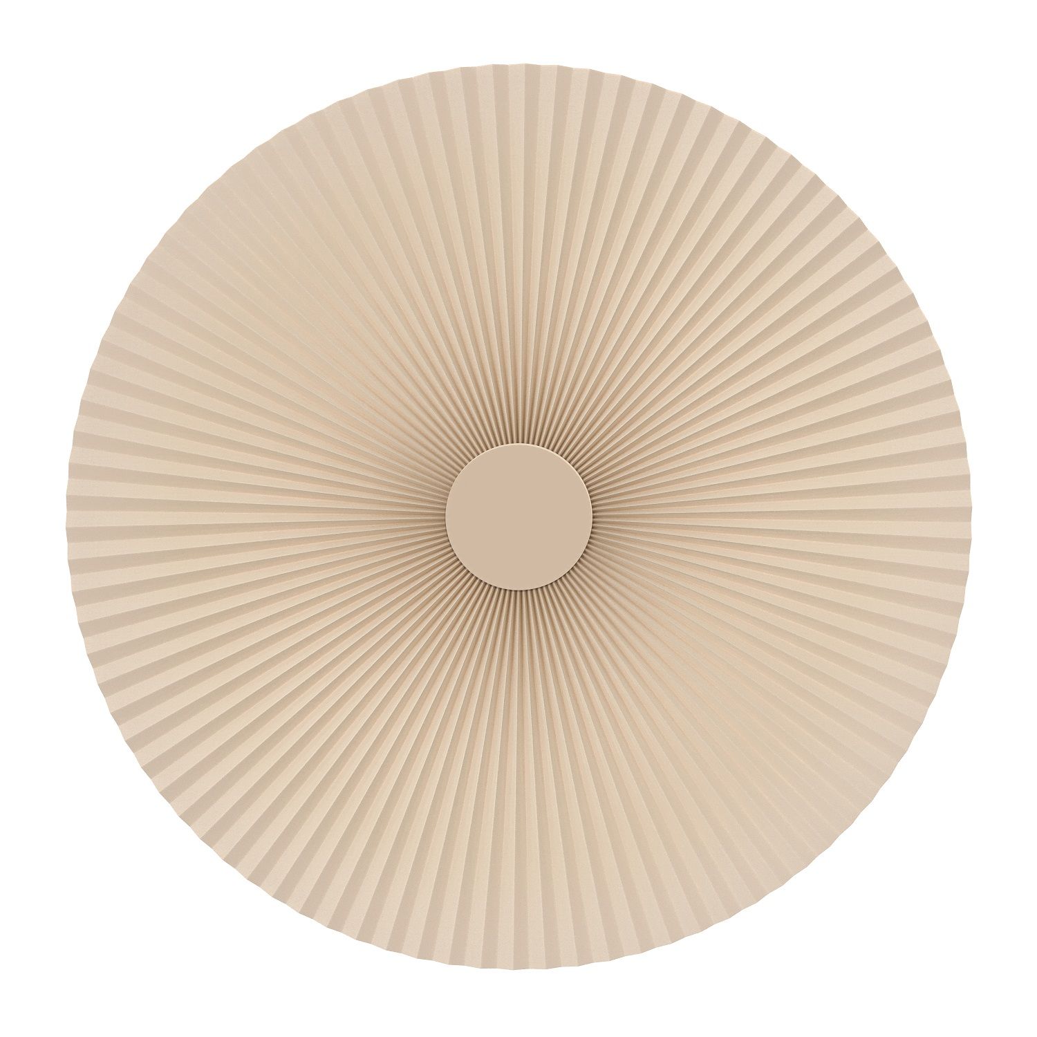 Beige Carmen Wandleuchte von Hartô, 90 cm Durchmesser, mit plissiertem Lampenschirm.
