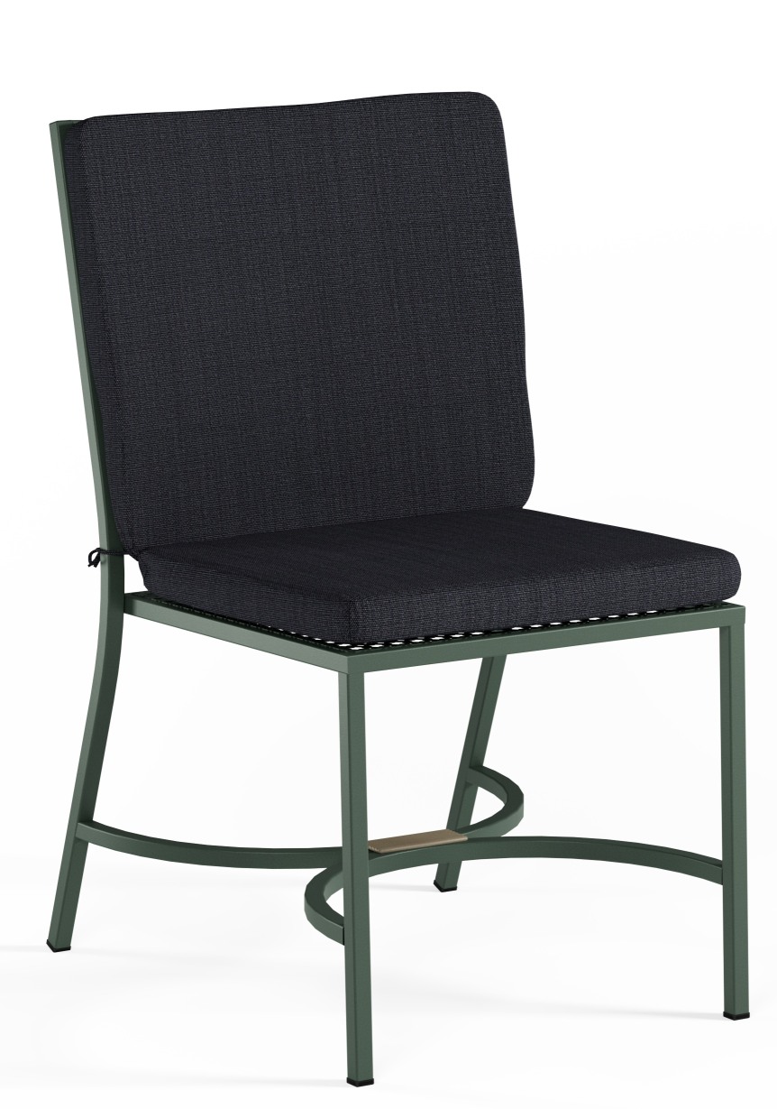 Collier Sitzkissen und Rückenkissen für Emu Gartenstuhl, Outdoor Möbel Sitzauflage in Anthrazit.