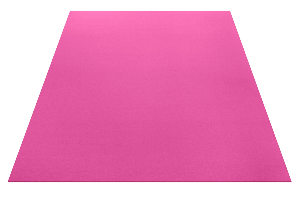 Rechteckiger, pinker Teppich von HEY-SIGN aus Wollfilz, ideal als moderner Bodenbelag und Wohnaccessoire.