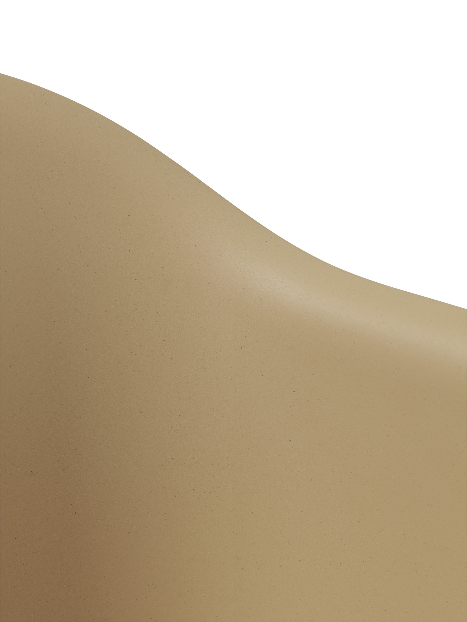 Detailaufnahme der Sitzfläche des Muuto Fiber Armchair mit Kufengestell in Sandbeige.
