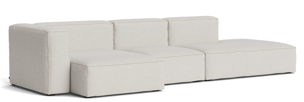 Helles Mags Sofa von Hay, eine moderne 3-Sitzer Couch mit Armlehne links.