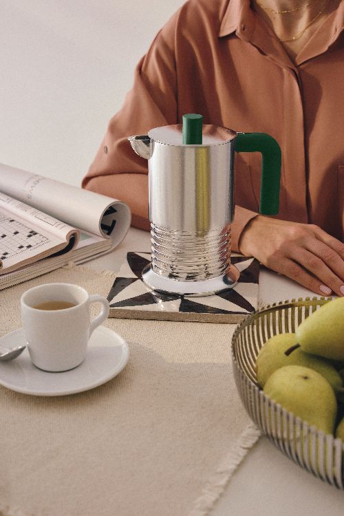PM01/6 AGR Vite Espressomachine voor 6 kopjes Groen Alessi 