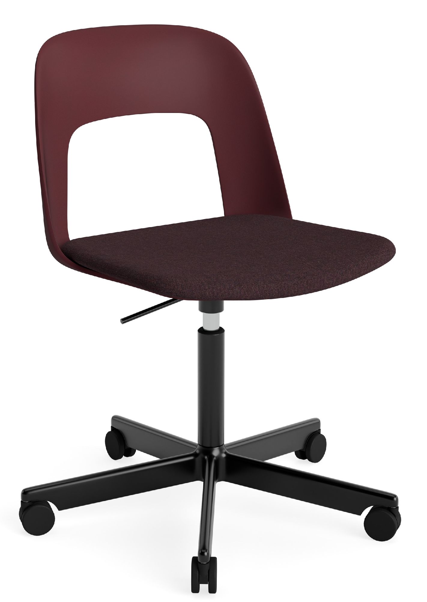 Layout Side Chair 143 stoel met vijfpoot en draaivoet van Hay