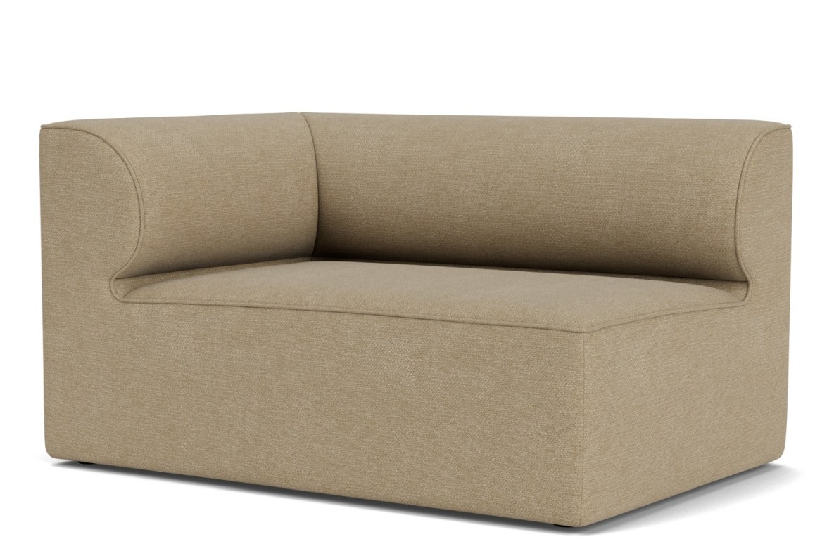 Beiges Eave Modular Sofa von Audo Copenhagen, Eckelement mit abgerundeten Armlehnen für modernes Wohnzimmer.
