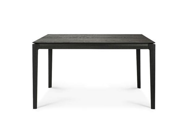 Schwarzer Ethnicraft Bok Esstisch aus Eiche, moderner Holztisch für Esszimmer und Küche.