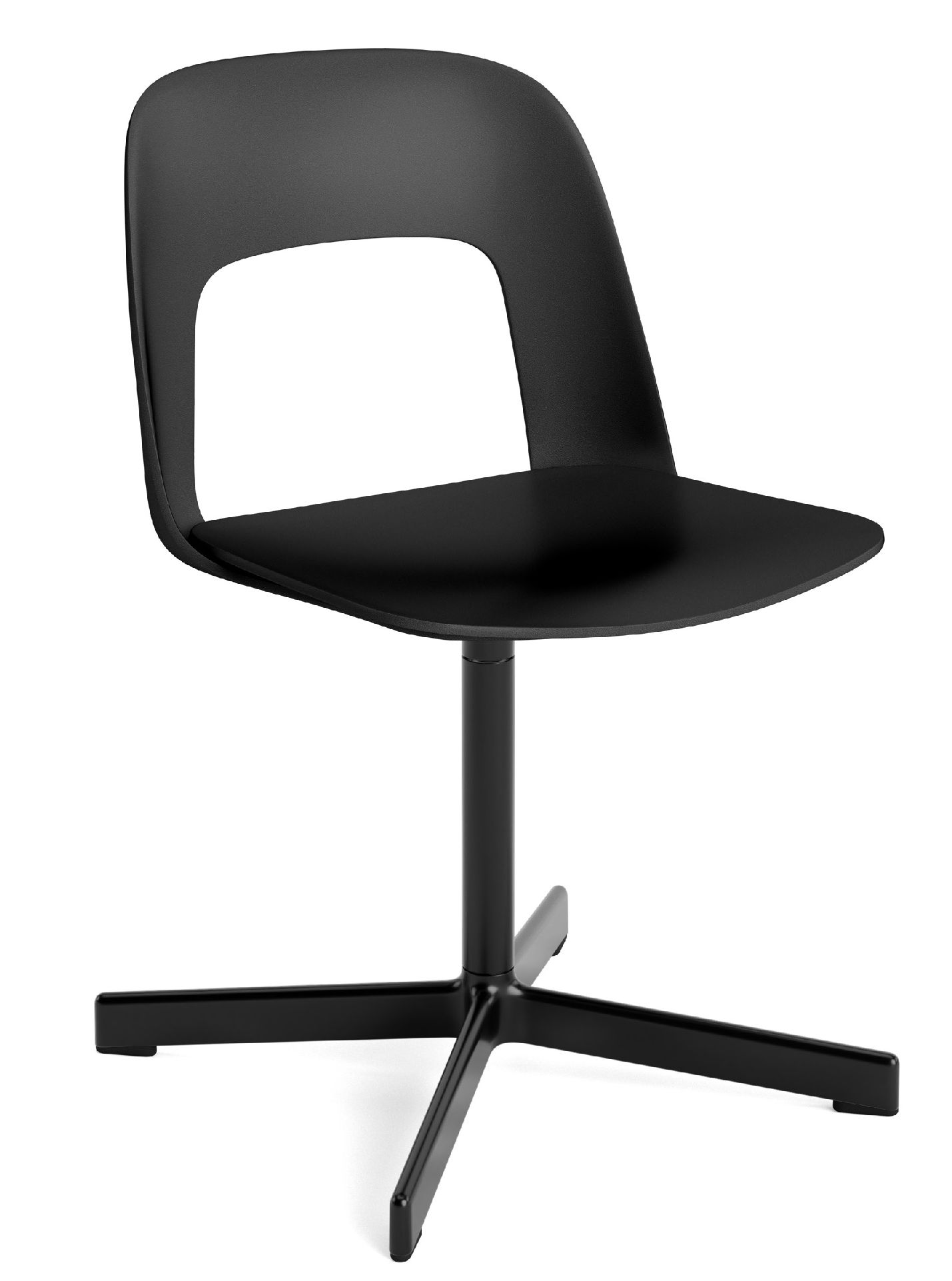 Layout Side Chair 131 stoel met vierpotig draaivoet van Hay