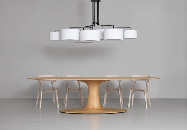 Draaitafel Oval L 300 - 330 cm Eettafel Zeitraum