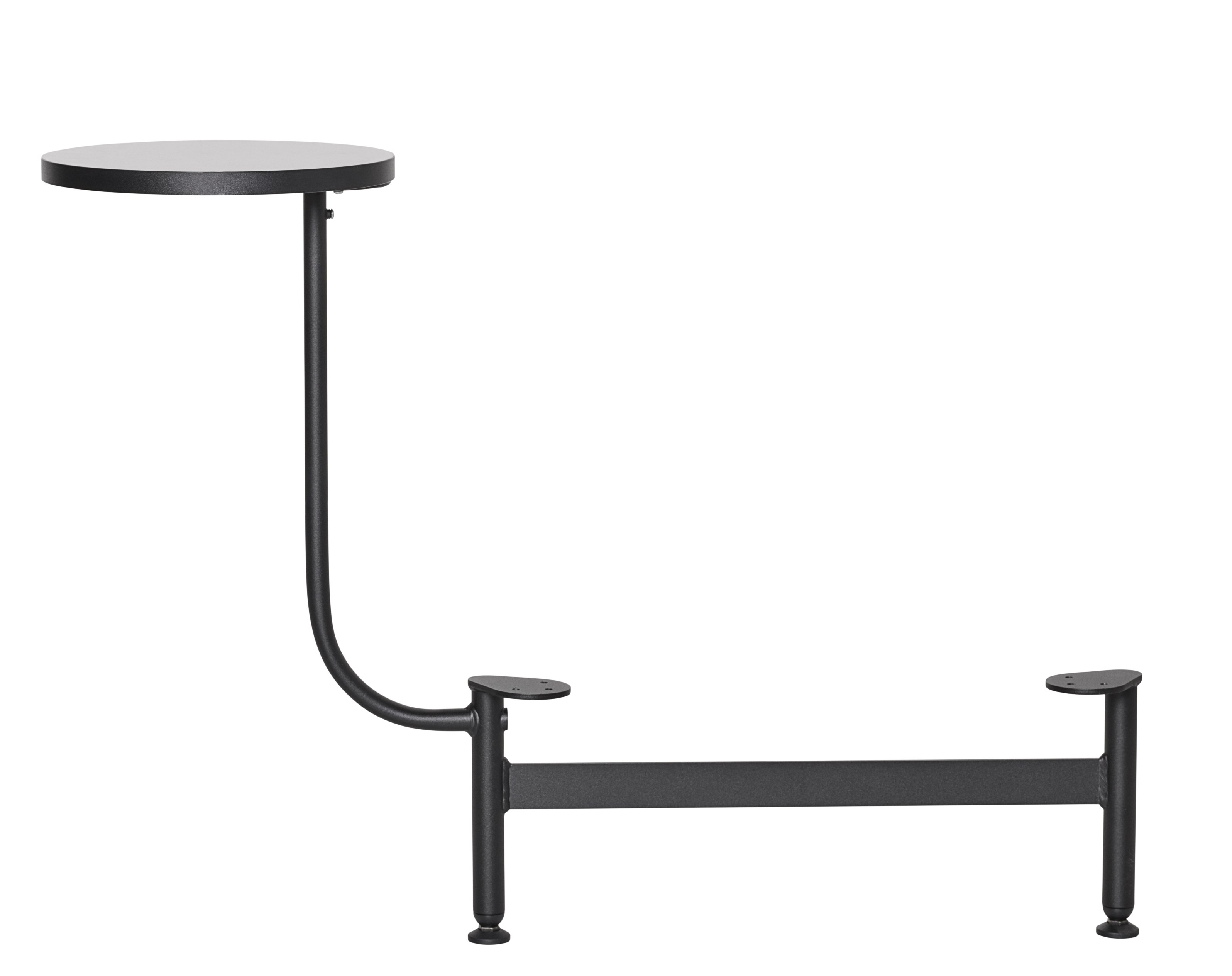 JH1001 Plenum Sessel von Fritz Hansen: Schwarzes Gestell mit Tischplatte für Loungemöbel.