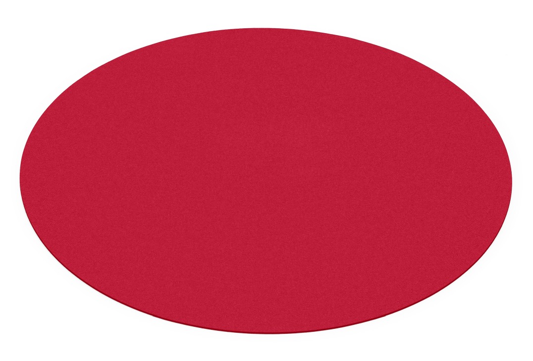 Roter, runder Teppich "Bigdot" von HEY-SIGN by BWF Group, Detailaufnahme für den Online-Shop.