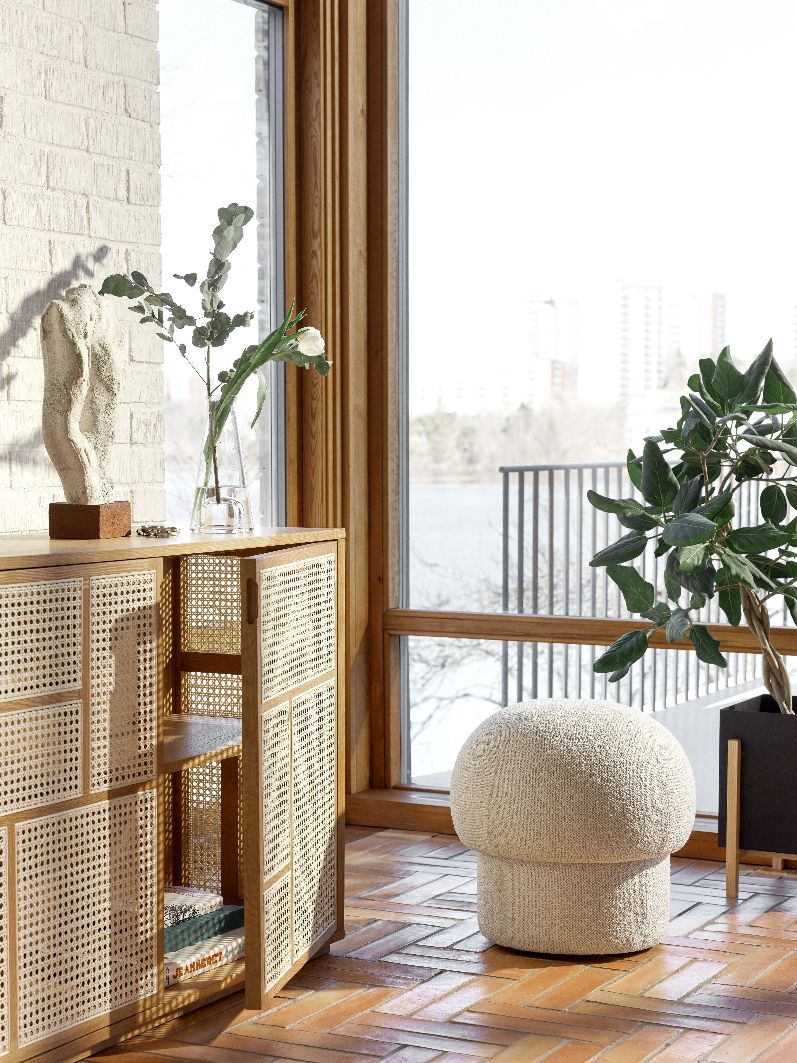 Air dressoir van Design House Stockholm, rood eiken