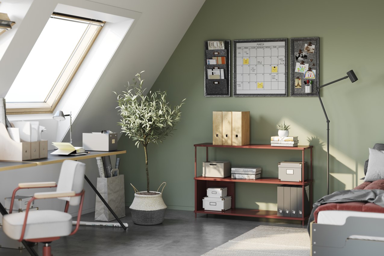 Plato opklapbaar secretaire / bureau van Müller Möbelwerkstätten