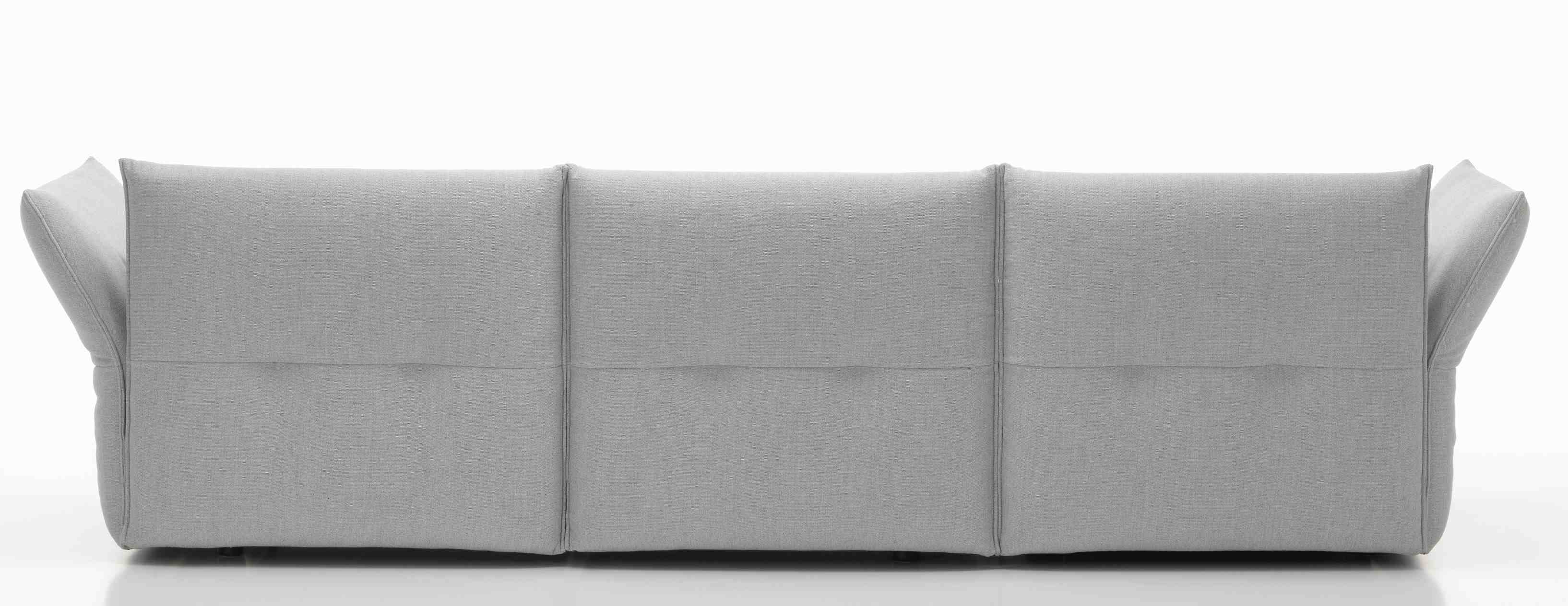 Graues Mariposa Sofa Eckmodul von Vitra, Ansicht von hinten, modernes Design und bequeme Polsterung.
