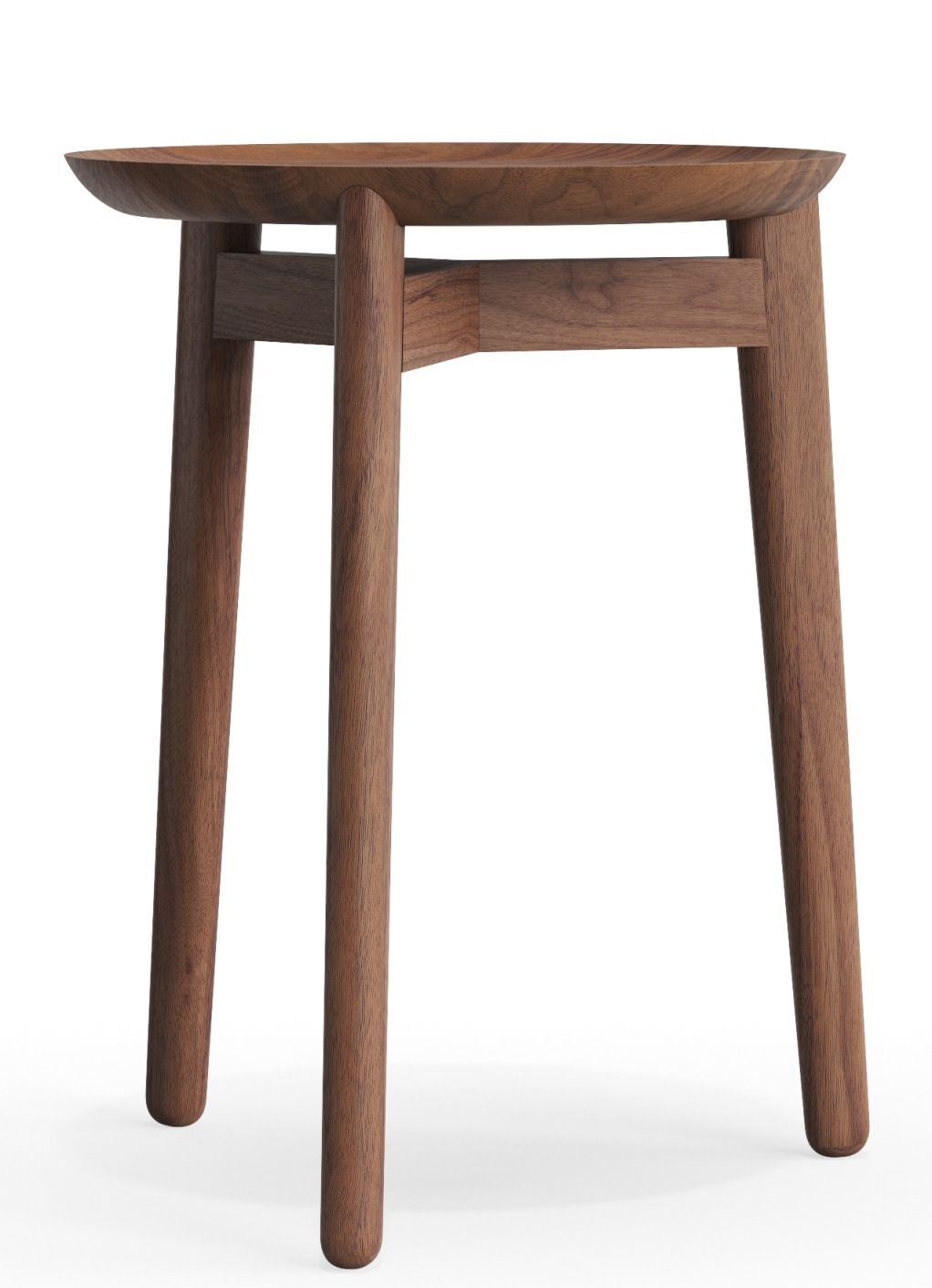 Plaisir Beistelltisch aus Holz von Zeitraum, runder Tisch mit drei Beinen, H 46 cm.