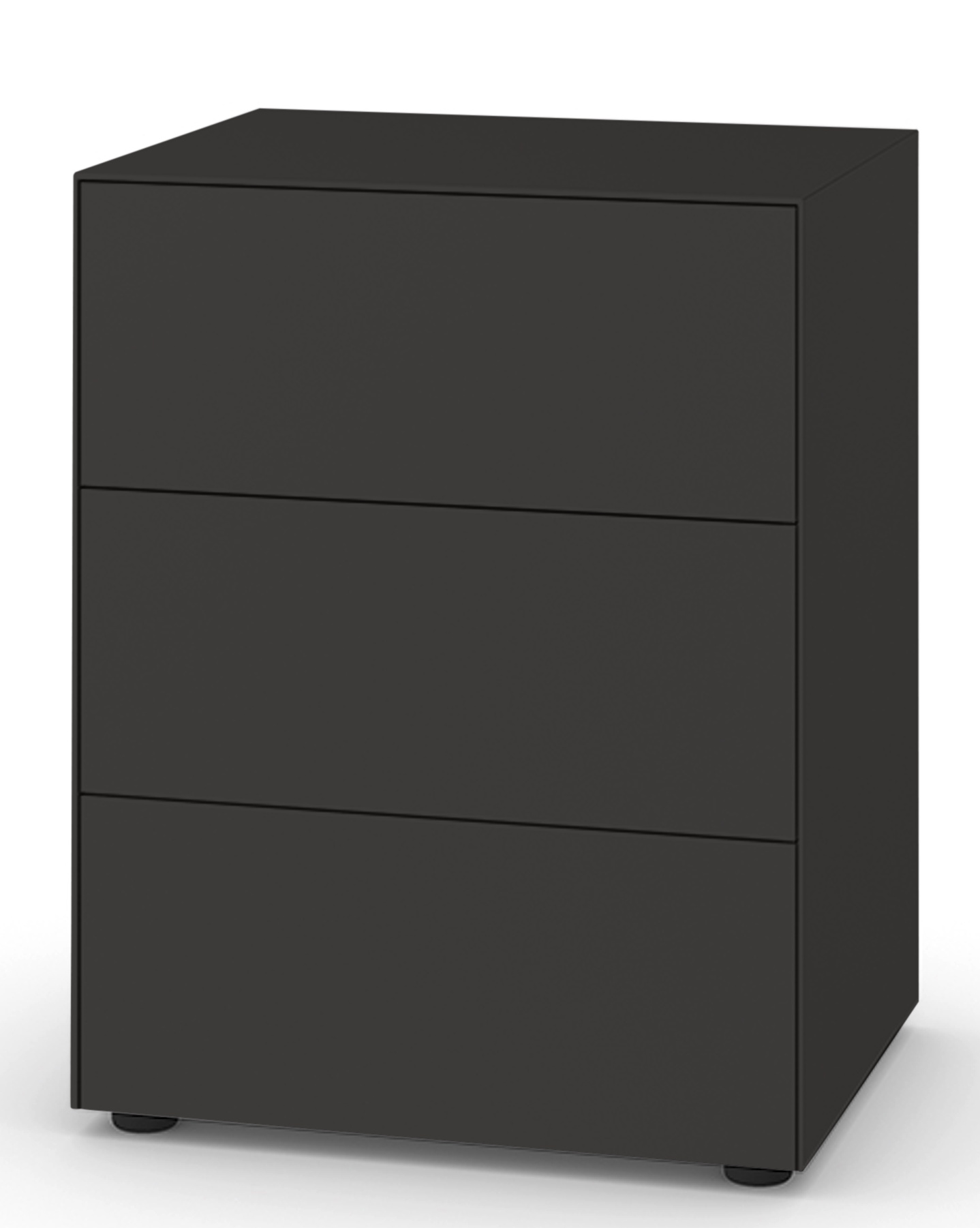 Piure Nex Pur Box Board mit Schubladen in Anthrazit, moderner Nachttisch oder Kommode für Schlafzimmer.
