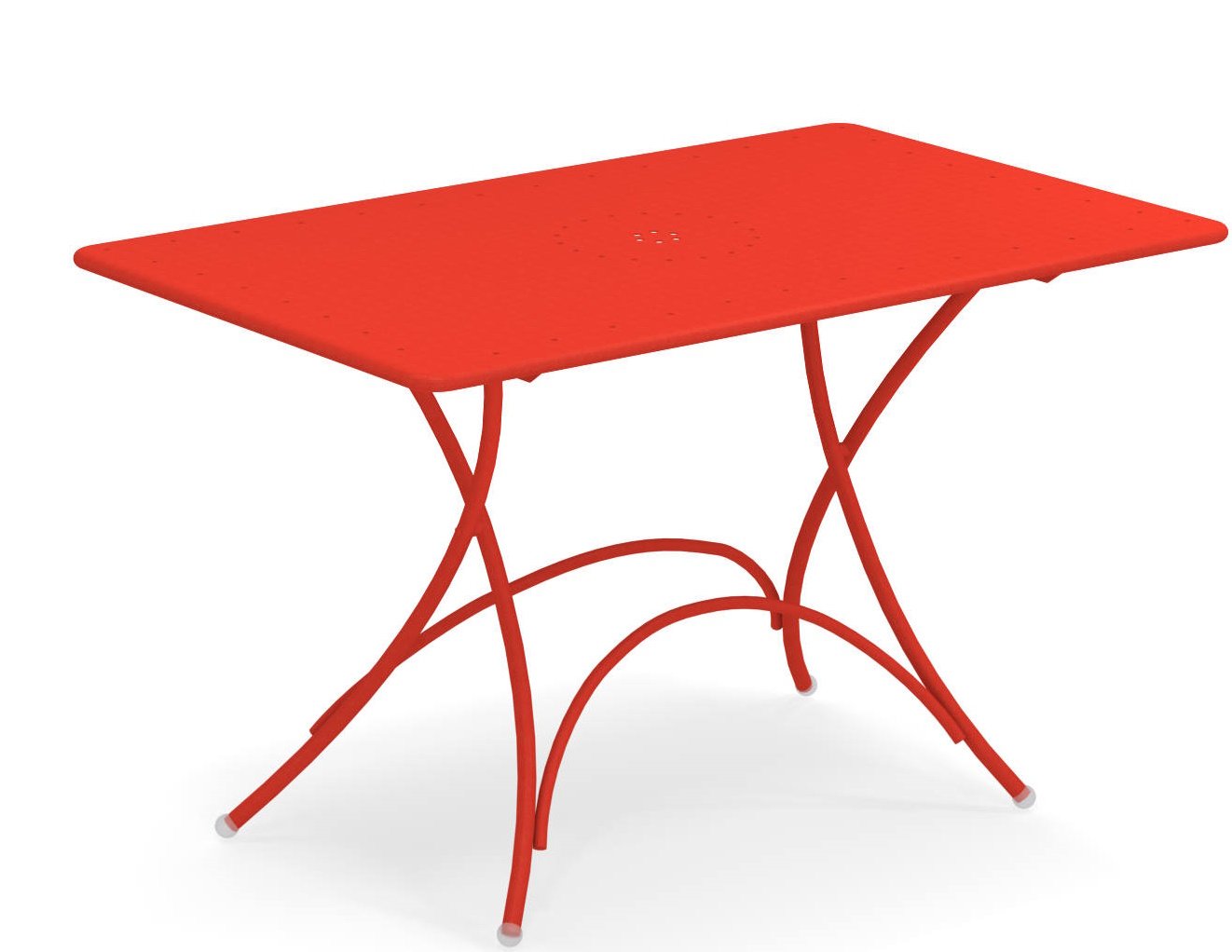 Roter Pigalle Klapptisch von Emu für den Außenbereich, ideal für Garten und Terrasse.