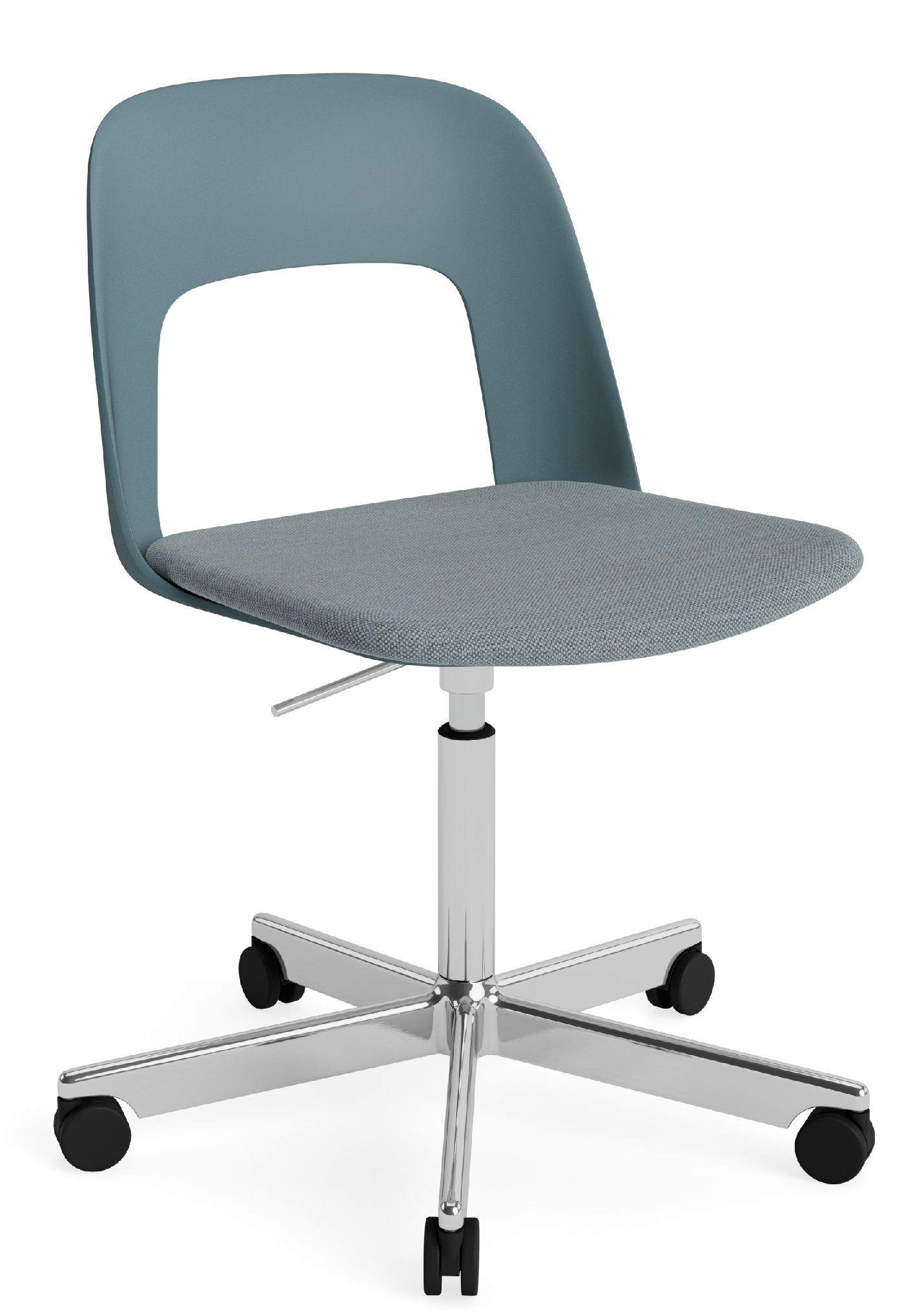 Layout Side Chair 143 stoel met vijfpoot en draaivoet van Hay