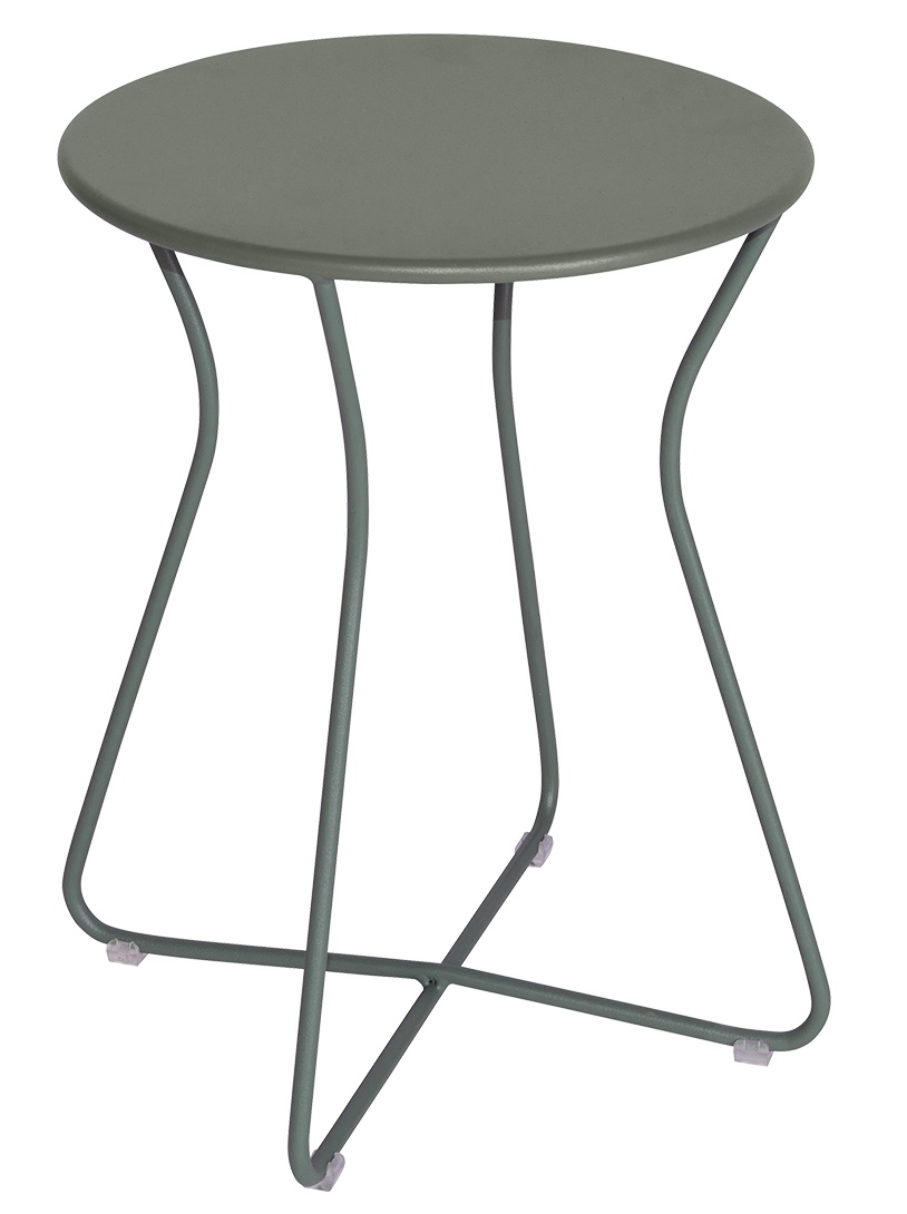 Cocotte Hocker von Fermob für den Außenbereich, aus Metall in Grün, modernes Design.