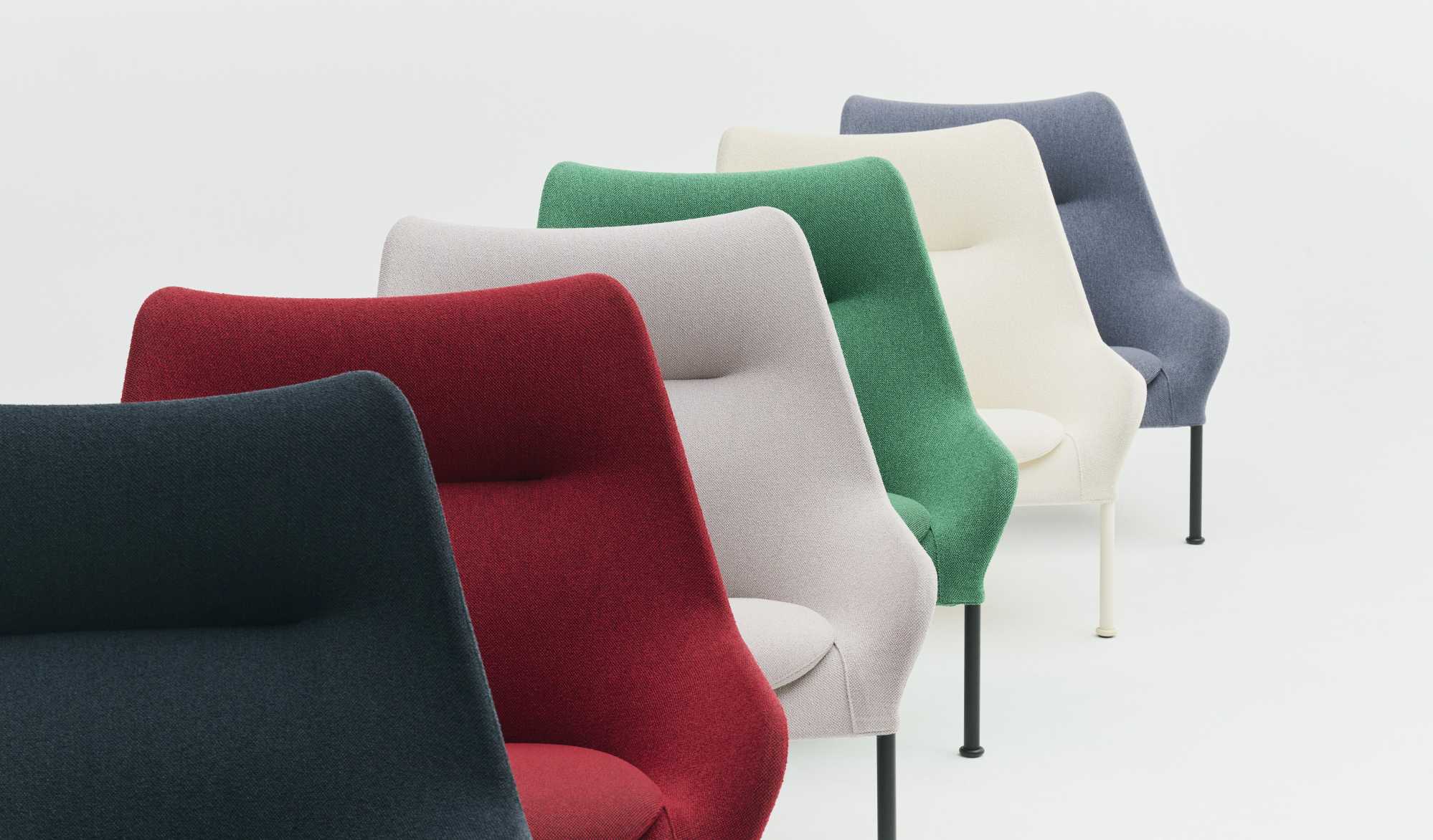 Hay Sessel 02 Lounge Chair in verschiedenen Farben, modernes Design für Wohnzimmer und Büro.
