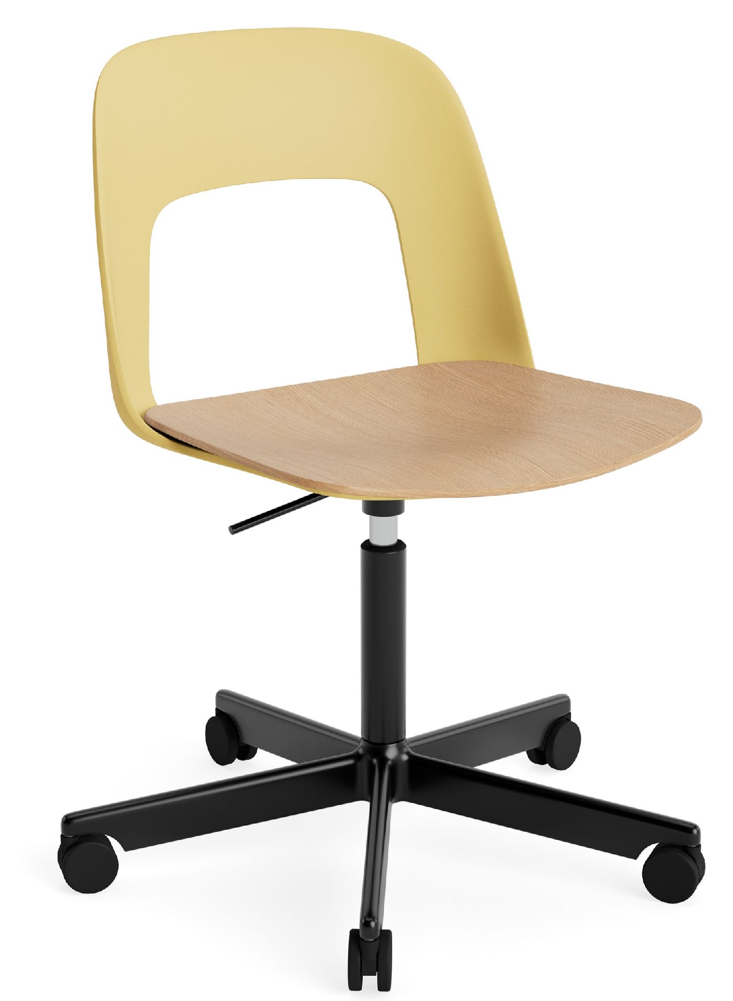 Layout Side Chair 142 stoel met vijfpoot en draaivoet van Hay