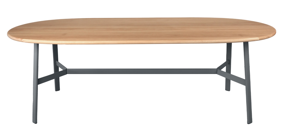SO’O eettafel van eikenhout 220 × 95 cm (ovaal) voor binnen Fermob
