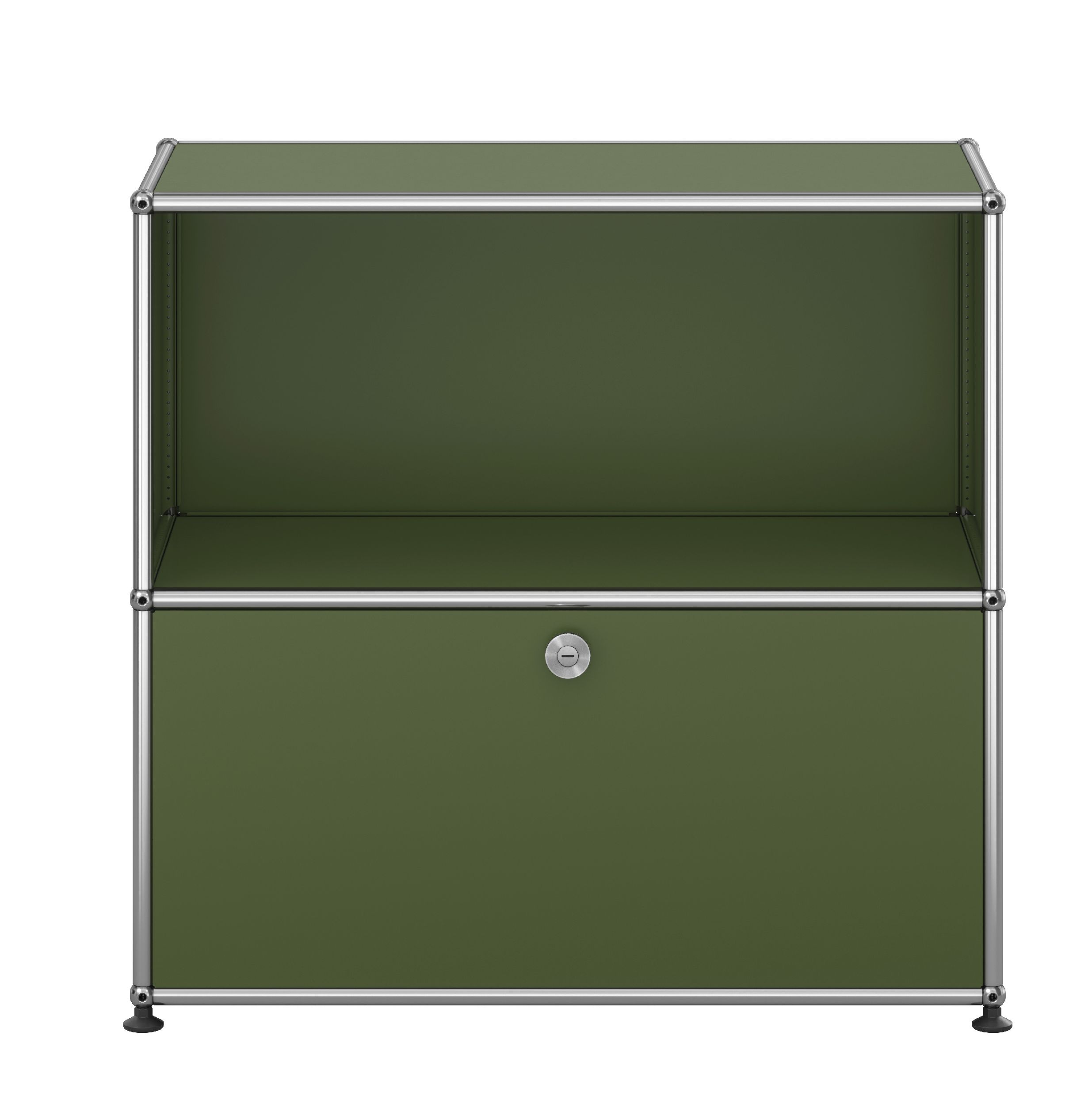USM Haller dressoir M62 1 klep / 1 open olijfgroen