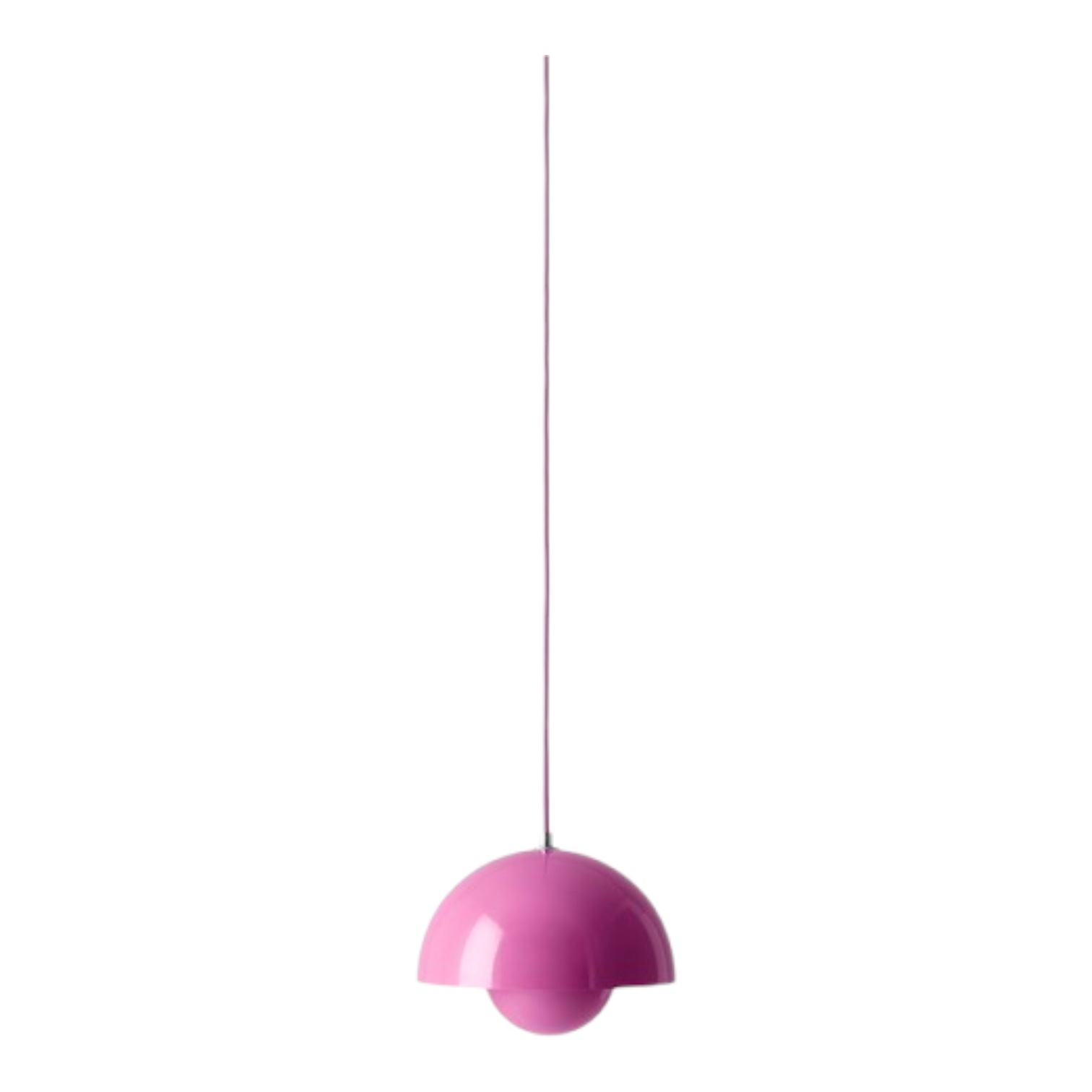 VP1 Flowerpot Pendelleuchte von AndTradition in Pink, moderne Hängelampe für stilvolle Innenräume.