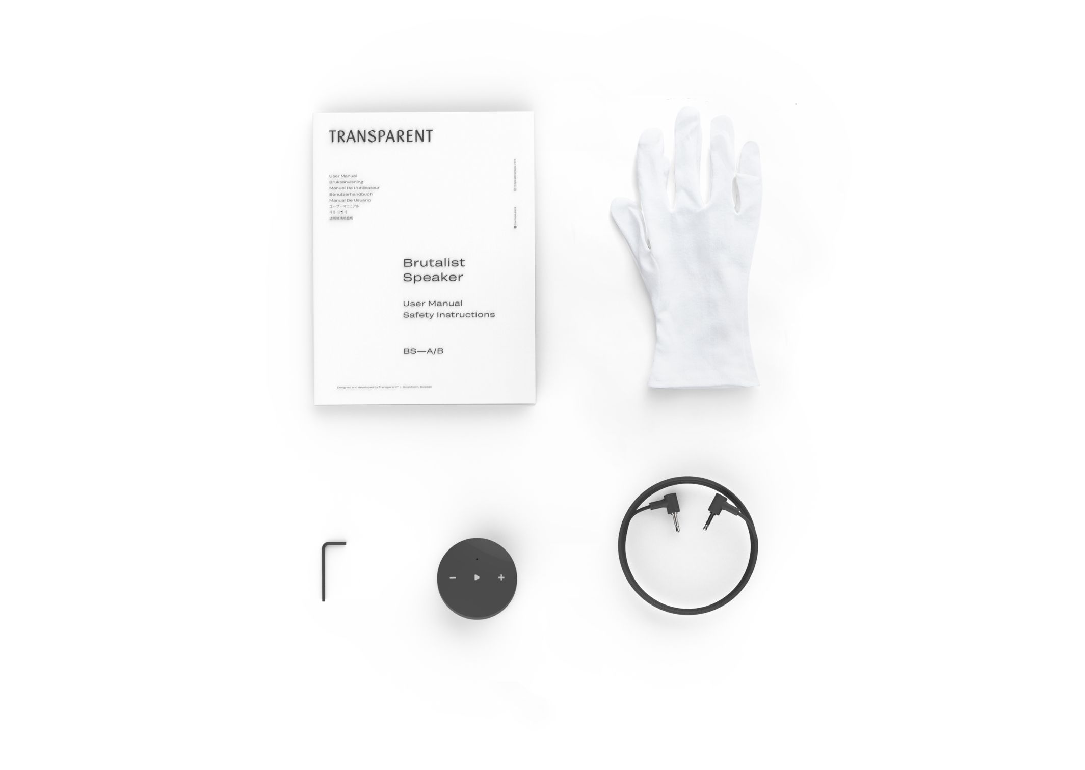 Brutalistische luidspreker van Transparent