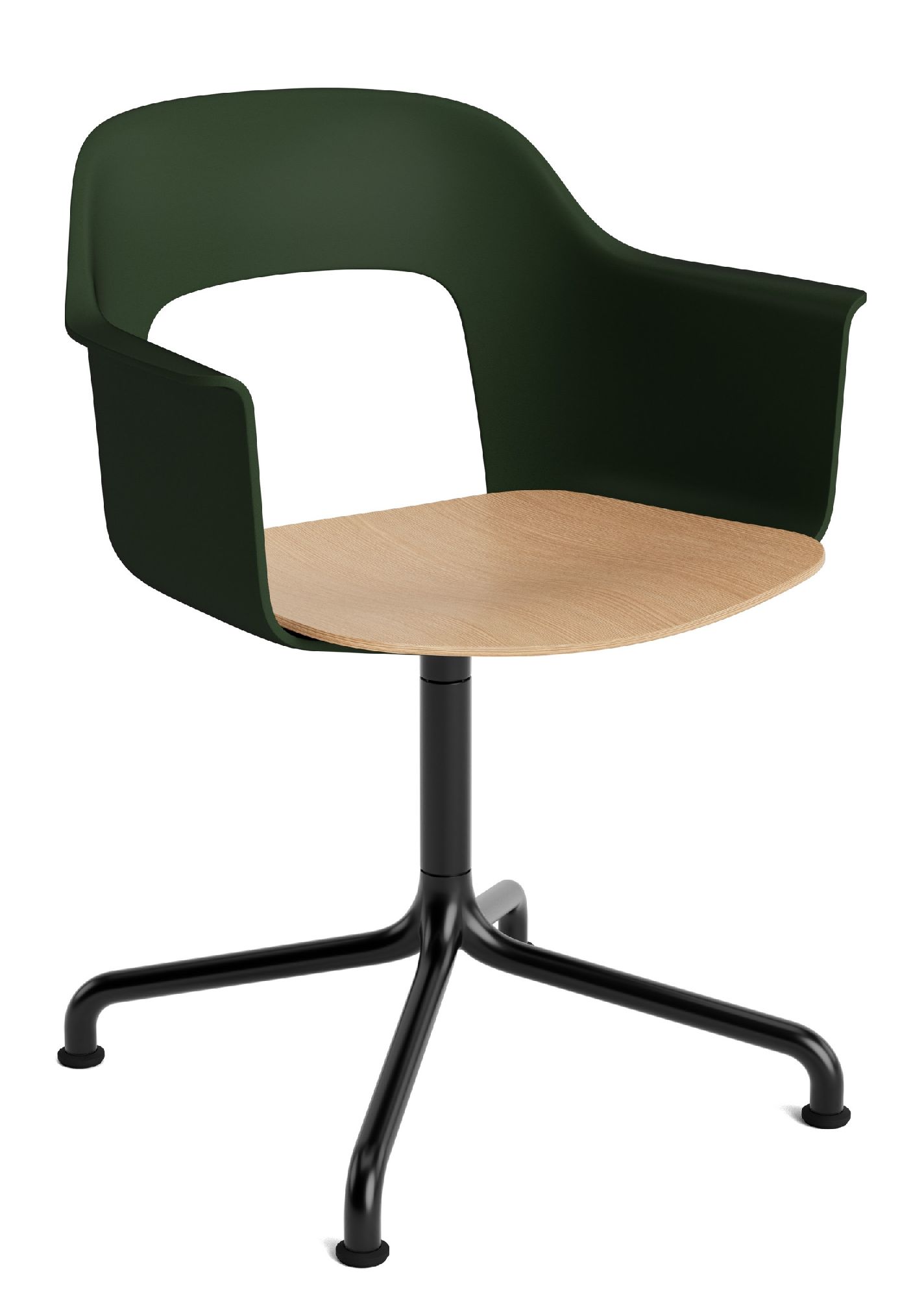 Layout Armchair 252 Fauteuil met 4-sterrenvoet, draaivoet met gebogen kruis Hay
