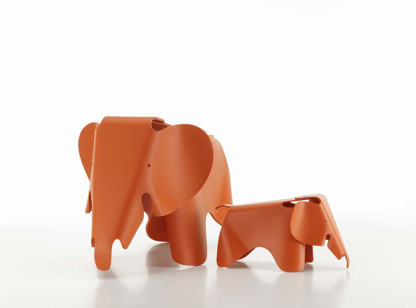 Eames Elephant Small klein RE Vitra Rood Oranje