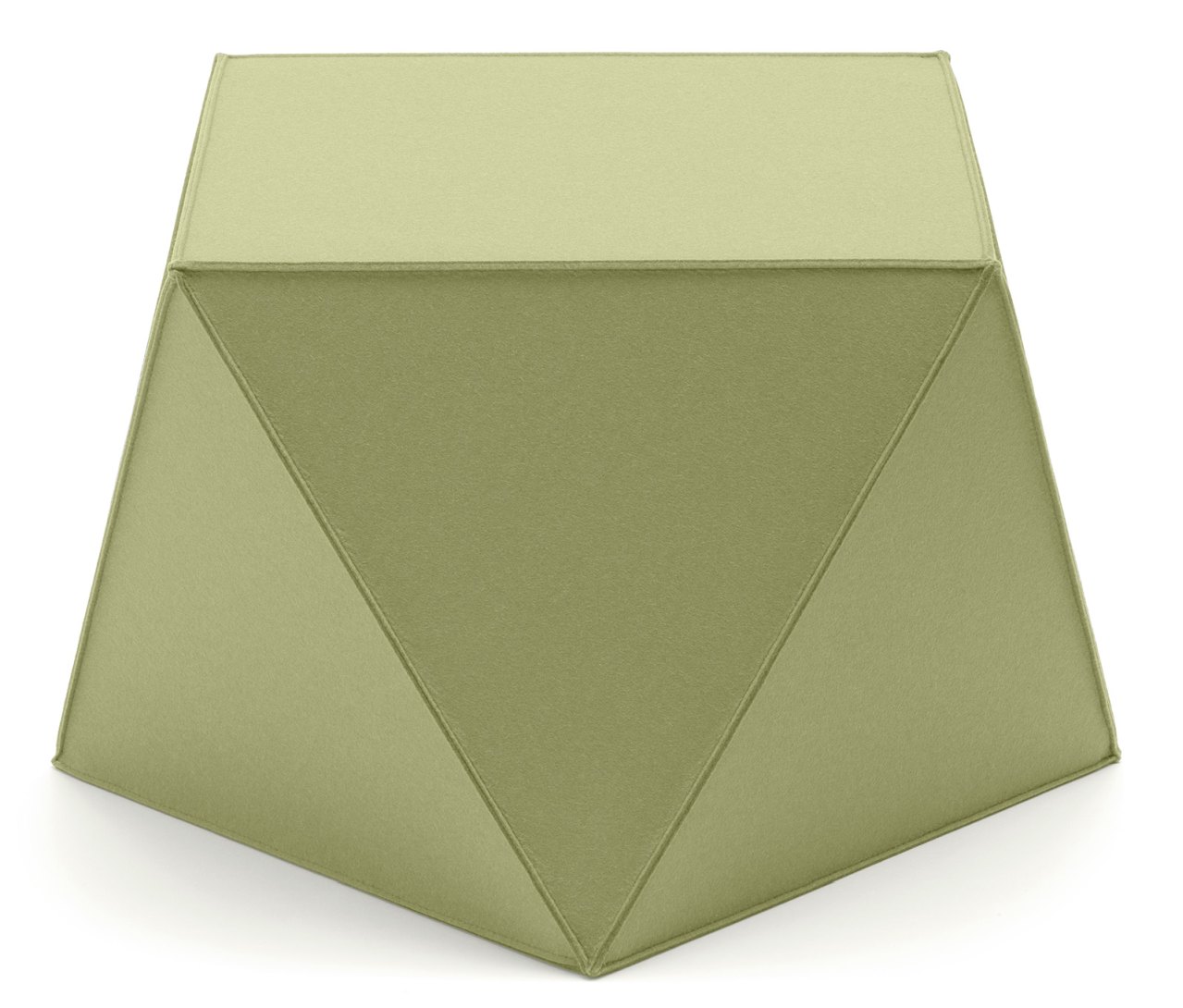 Diamond Sitzmöbel von HEY-SIGN by BWF Group, moderner Hocker in Olivgrün, Filz Sitzgelegenheit für Wohnzimmer.