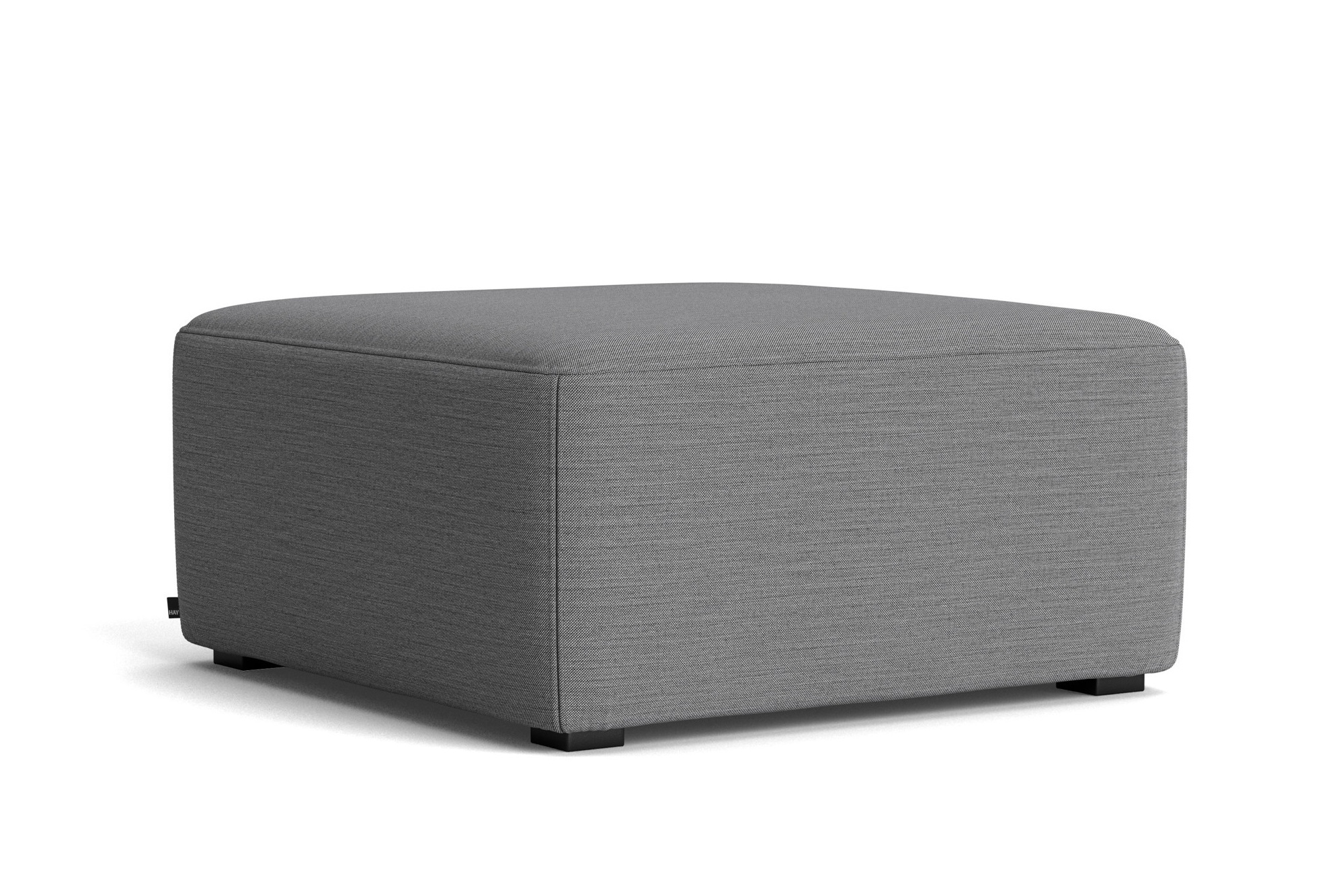 Grauer Hay Mags Ottoman Hocker, extra klein, quadratisch, gepolstert, für Wohnzimmer und Lounge.
