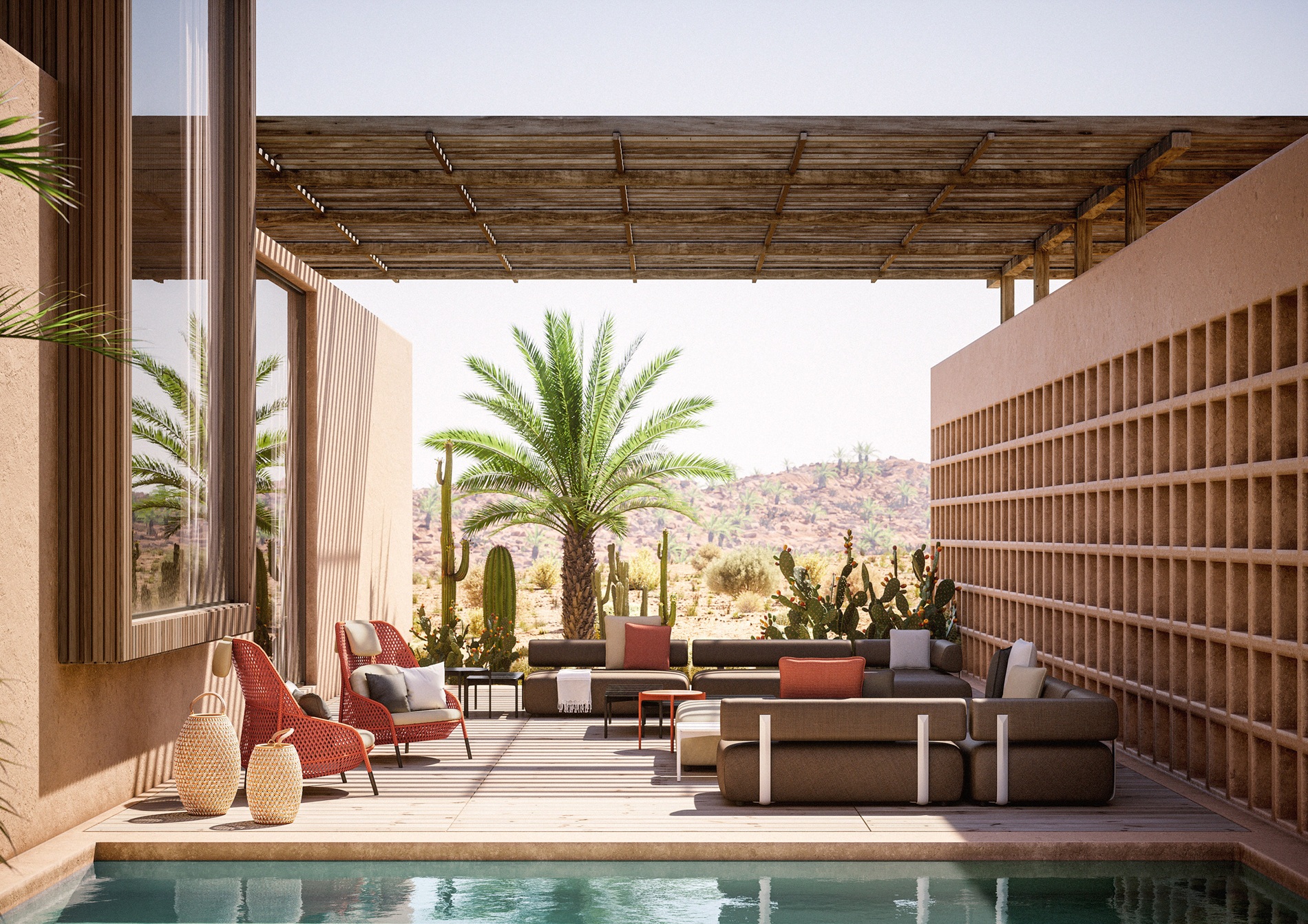 AHNDA Outdoor Wing Chair fauteuil met hoge rugleuning van Dedon