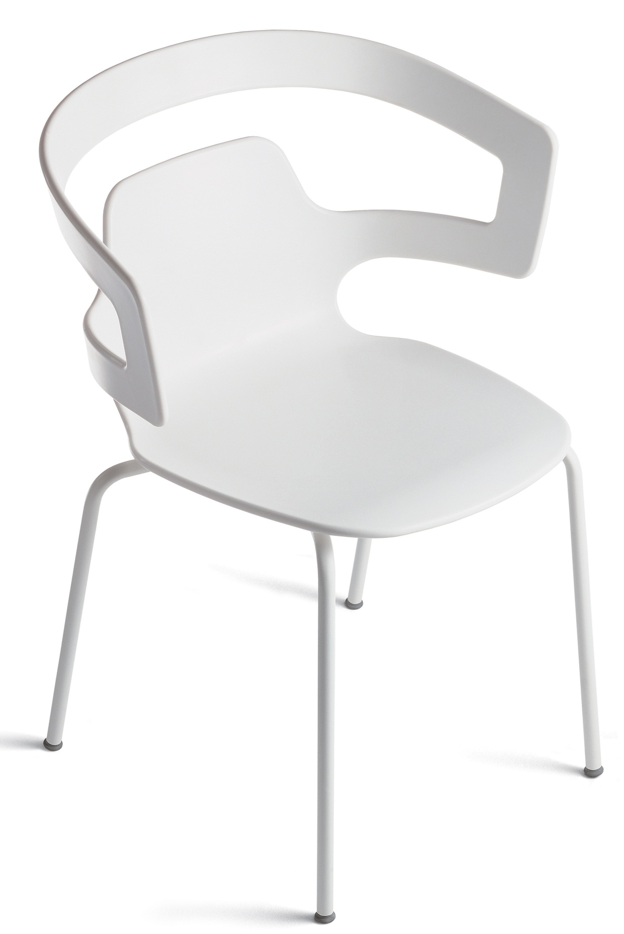 Weißer Segesta Chair 500 Stuhl von Alias mit minimalistischem Design und filigranem Stahlgestell für Esszimmer und Büro.