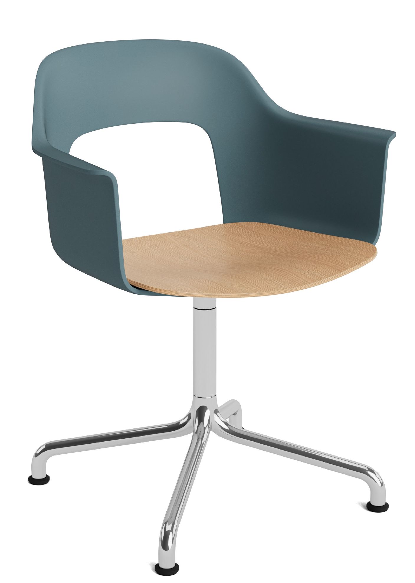 Layout Armchair 252 Fauteuil met 4-sterrenvoet, draaivoet met gebogen kruis Hay