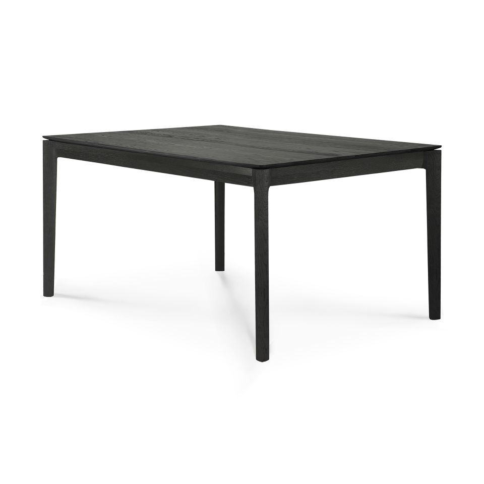 Schwarzer Bok Eiche Tisch von Ethnicraft, moderner Esstisch aus Massivholz für Esszimmer.