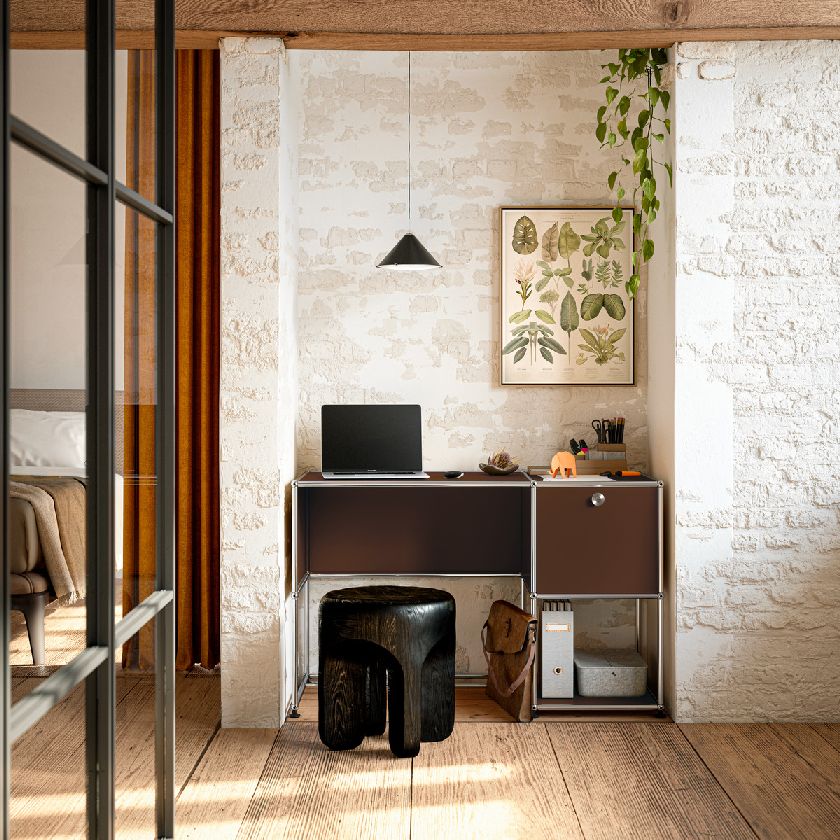 USM Haller-bureau B21 puur wit