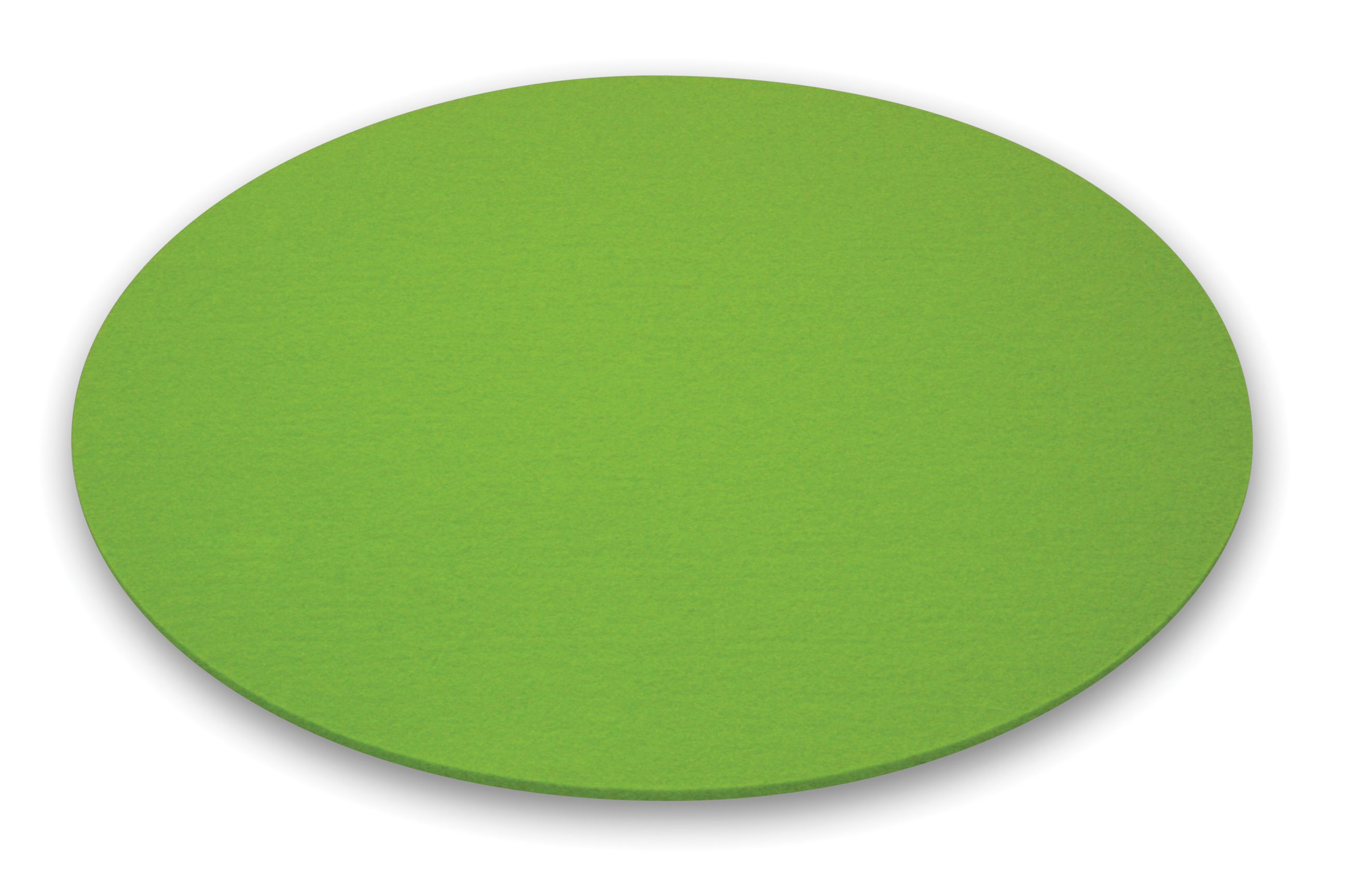 Runder, grüner Filzuntersetzer für Gläser und Tassen, Tischdeko aus Filz, modernes Design.